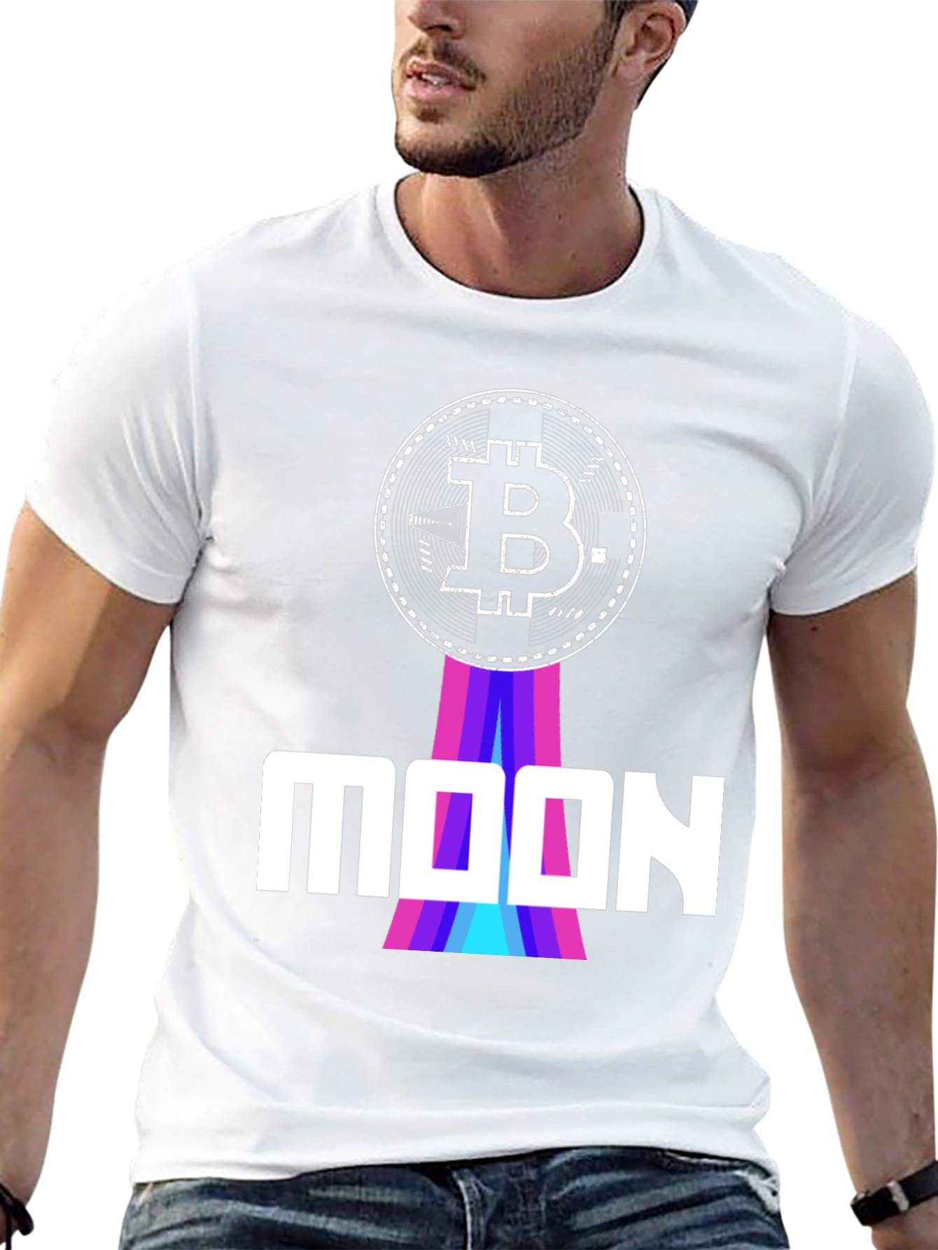 Bitcoin to the Moon Graphic Tee - Black