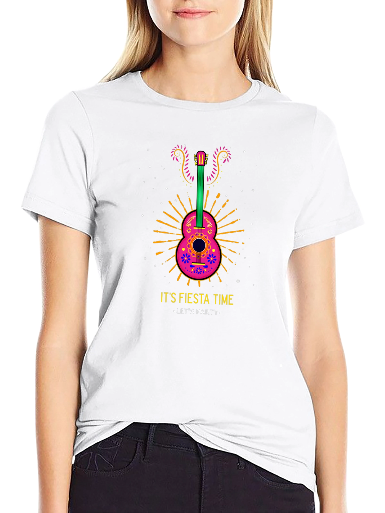 Fiesta Time Guitar Graphic Tee - Lets Party!