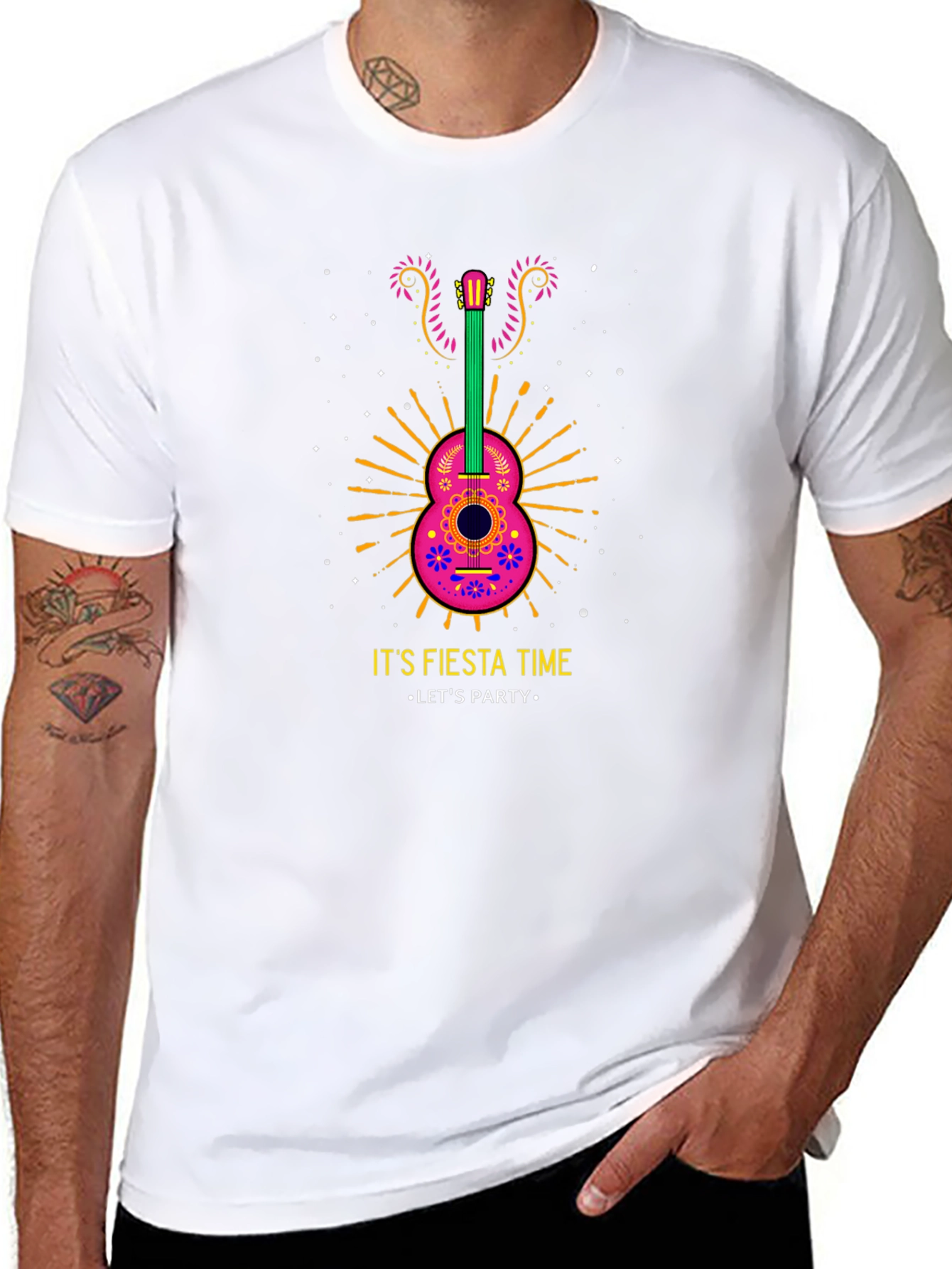 Fiesta Time Guitar Graphic Tee - Lets Party!