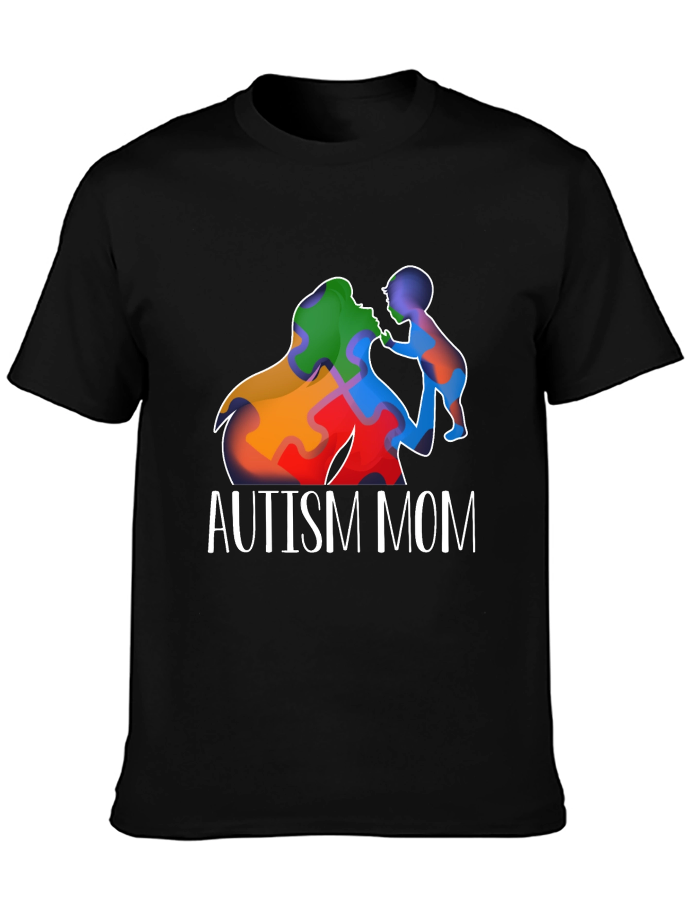 Autism Mom T-Shirt Puzzle Piece Love Support Awareness