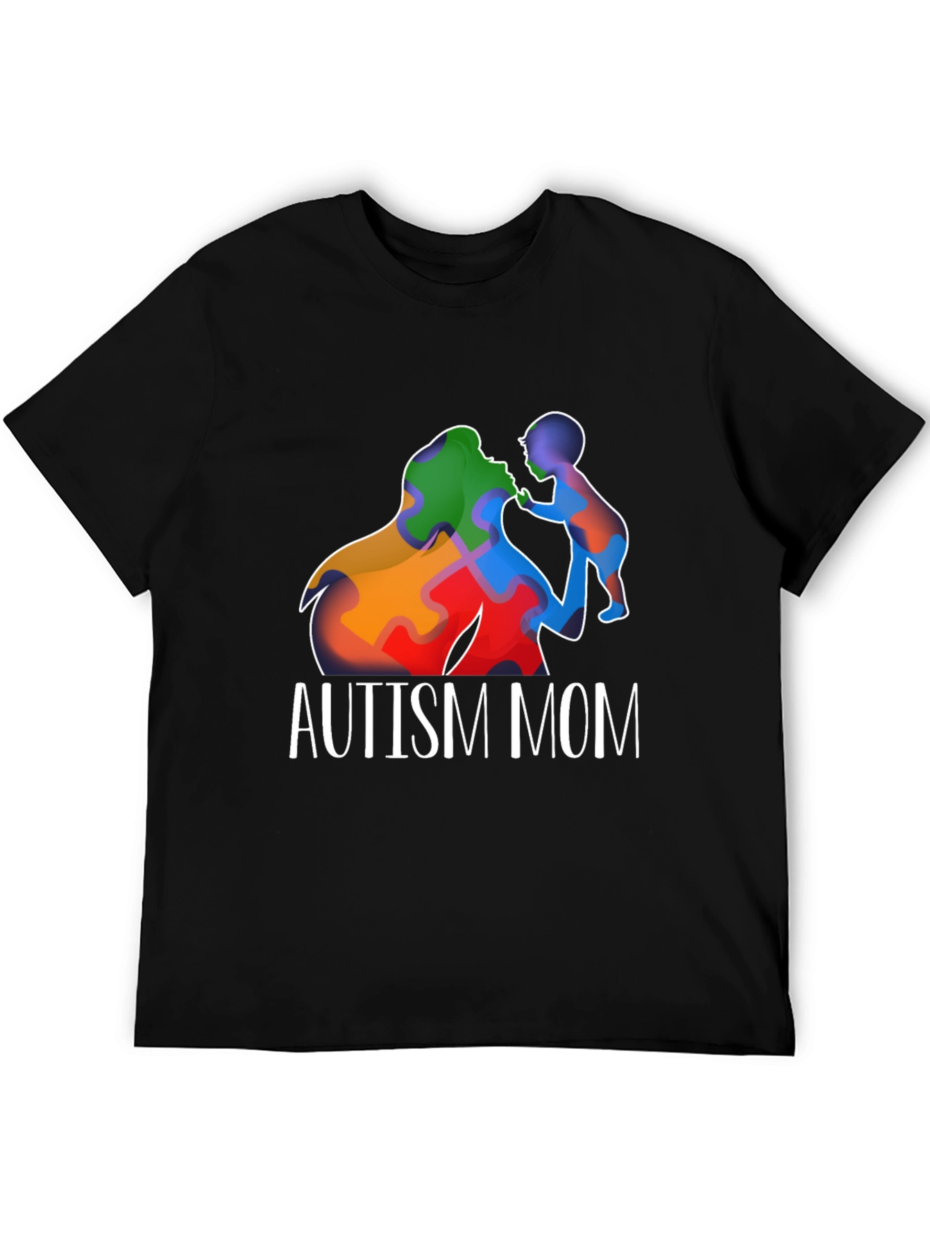 Autism Mom T-Shirt Puzzle Piece Love Support Awareness