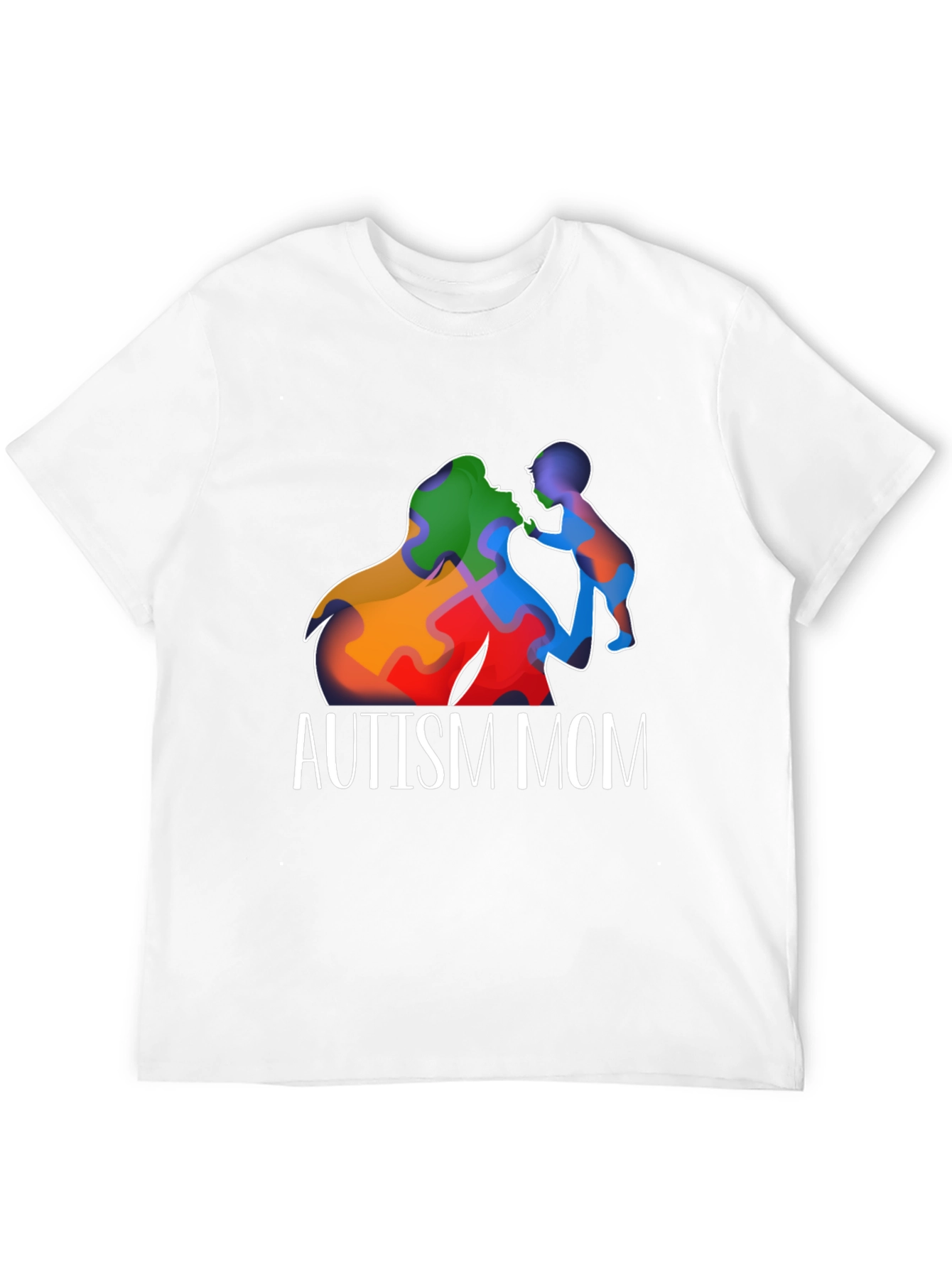 Autism Mom T-Shirt Puzzle Piece Love Support Awareness