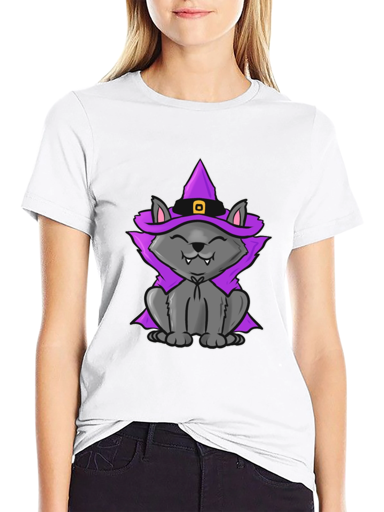 Witch Cat T-Shirt - Halloween Tee