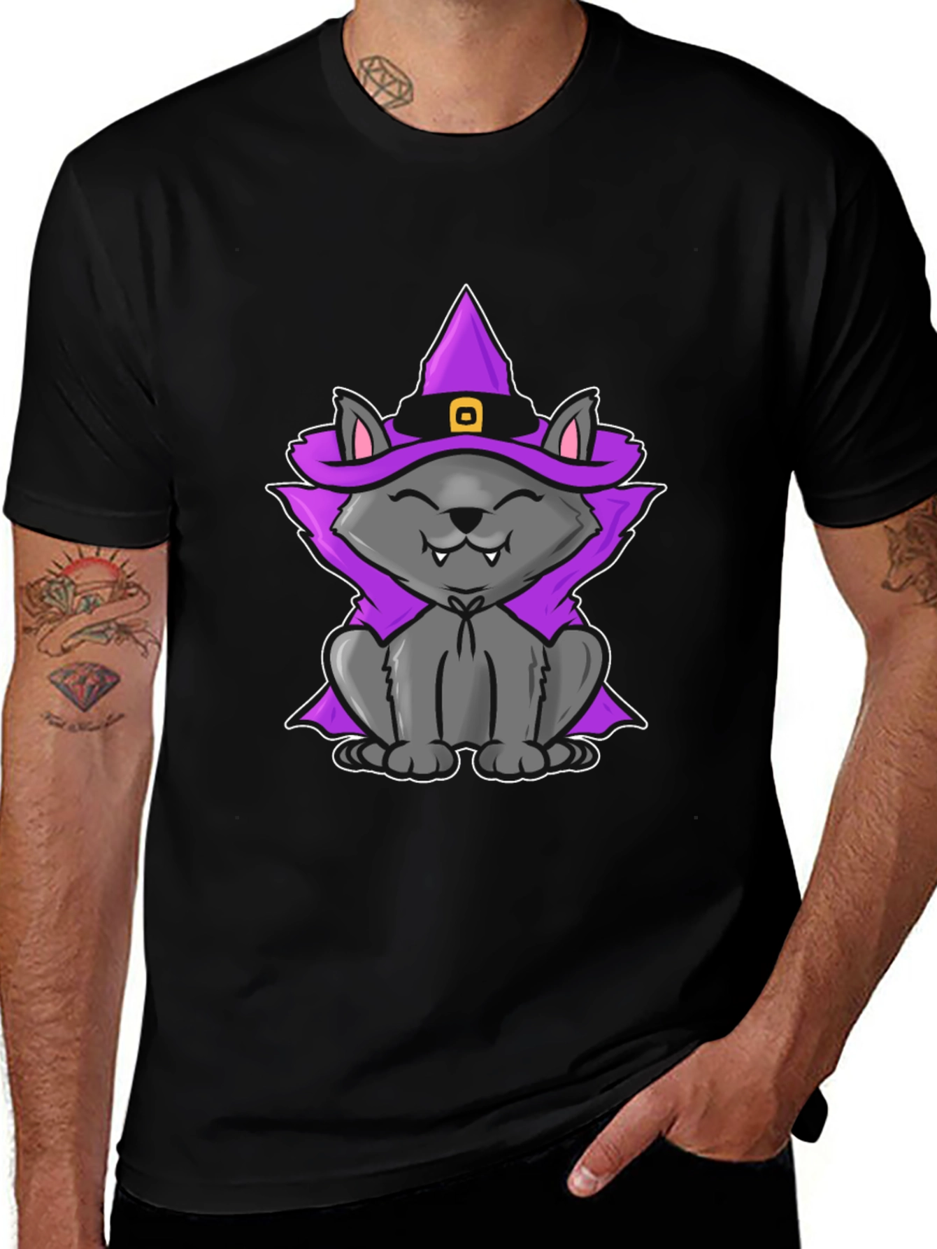 Witch Cat T-Shirt - Halloween Tee