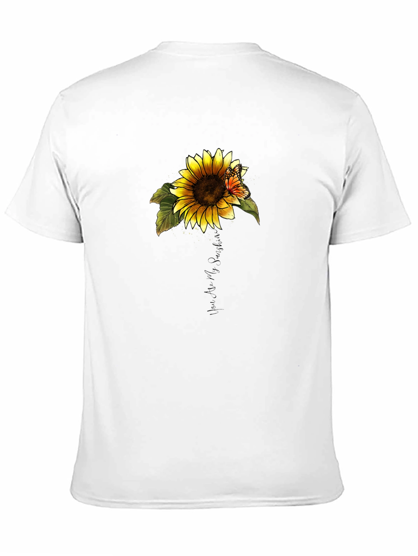 Sunflower Butterfly Graphic Tee - You Are My Sunshine