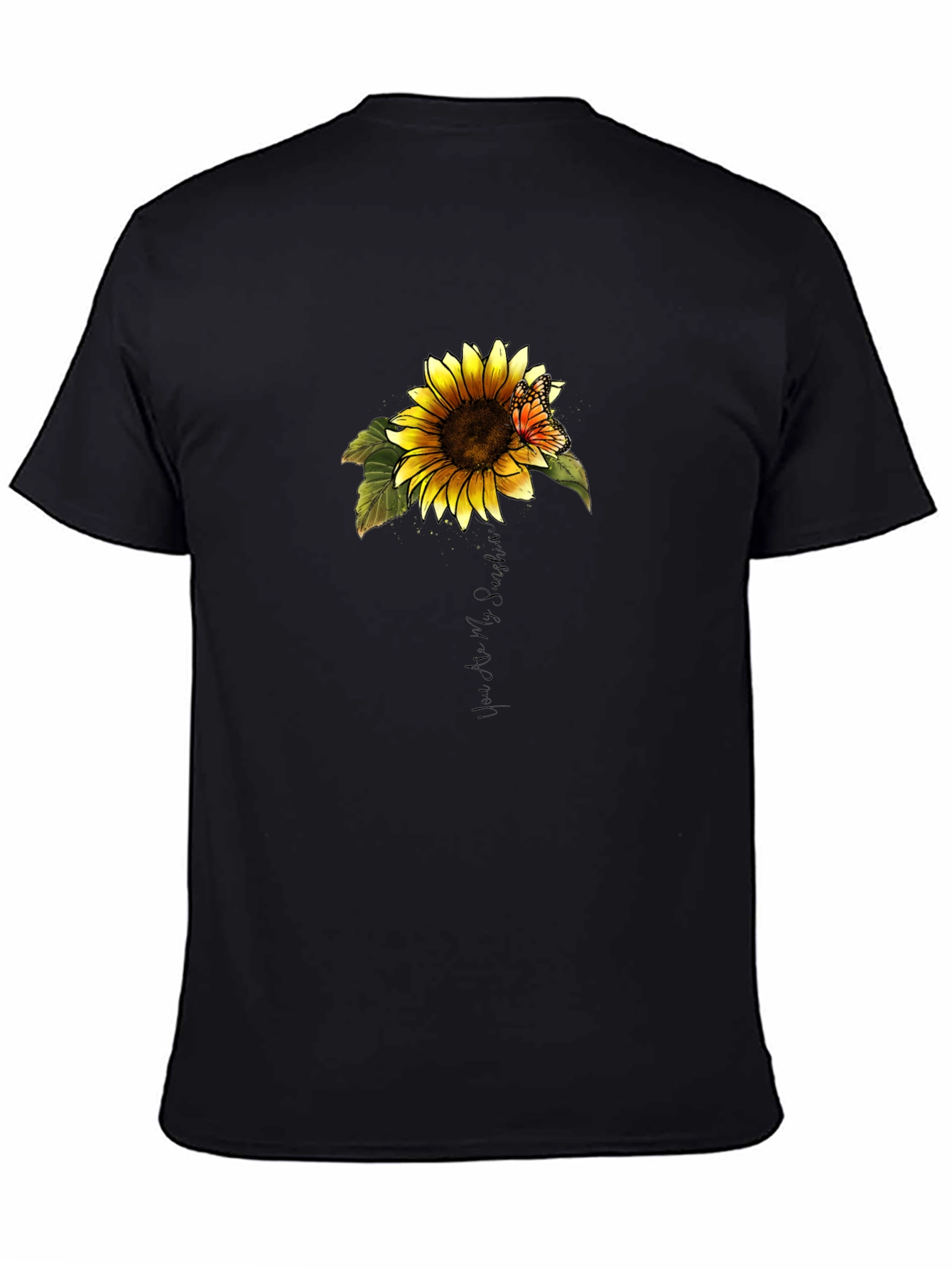 Sunflower Butterfly Graphic Tee - You Are My Sunshine