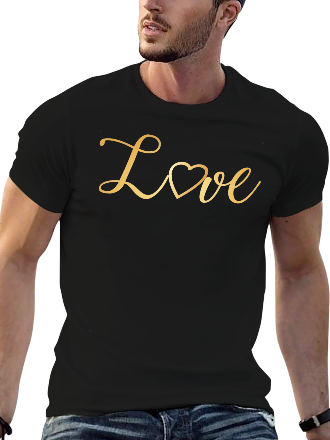Love Graphic Tee - Stylish Heart Design