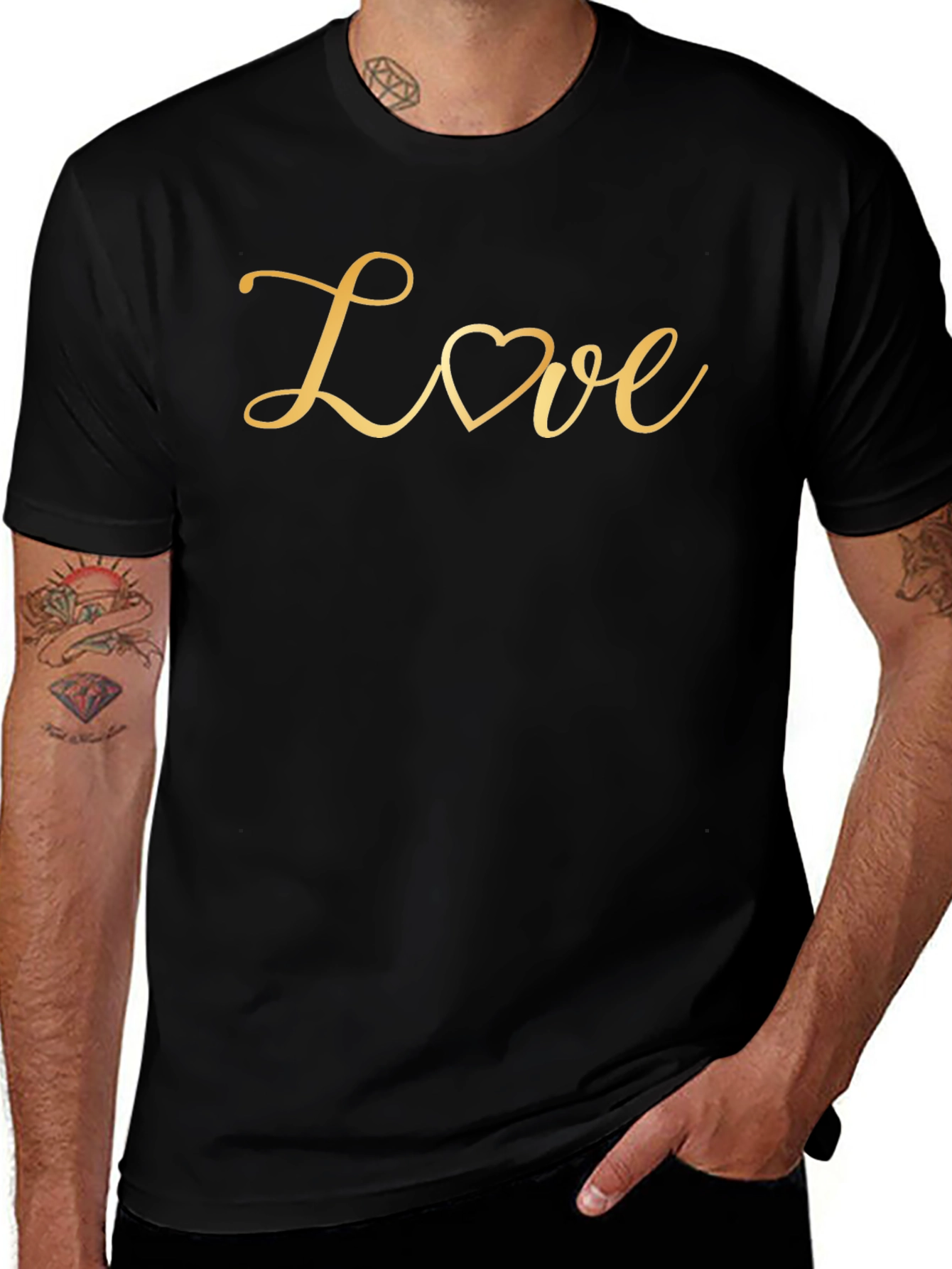 Love Graphic Tee - Stylish Heart Design