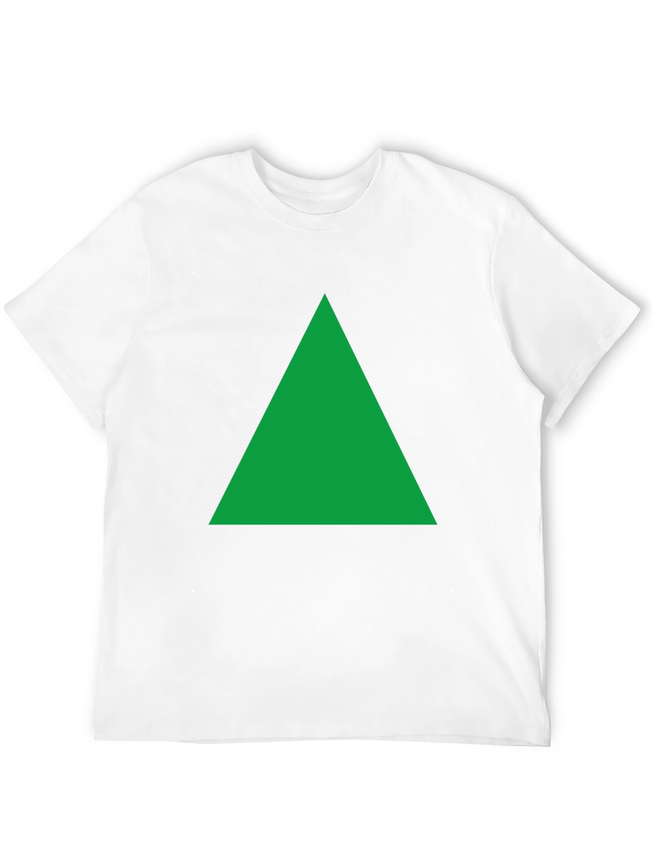 Green Triangle Graphic Black T-Shirt