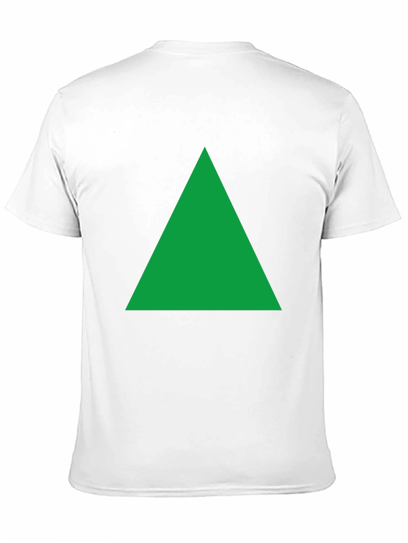 Green Triangle Graphic Black T-Shirt
