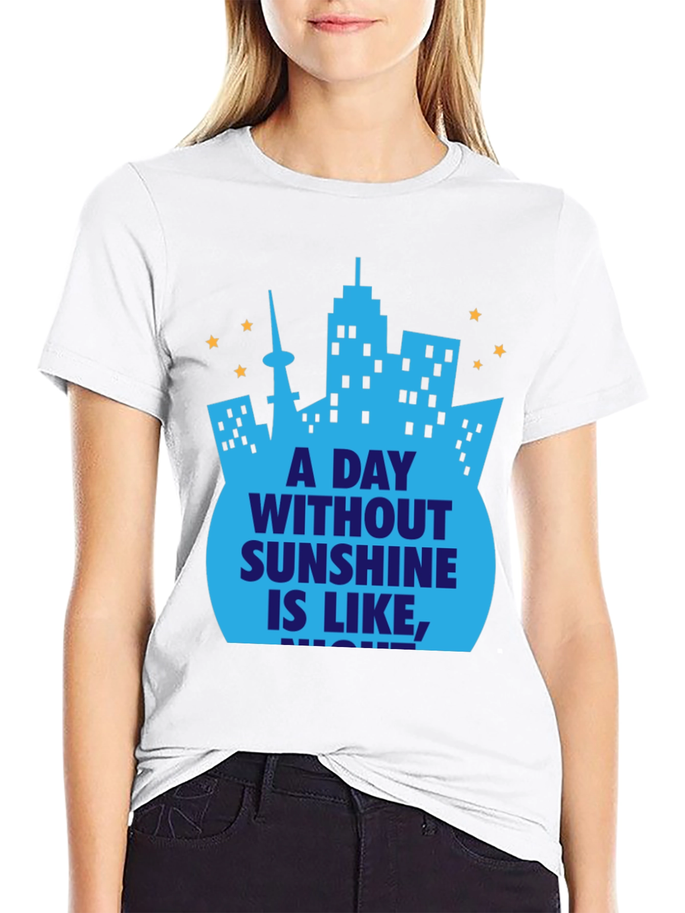 A Day Without Sunshine T-Shirt - City Skyline Design