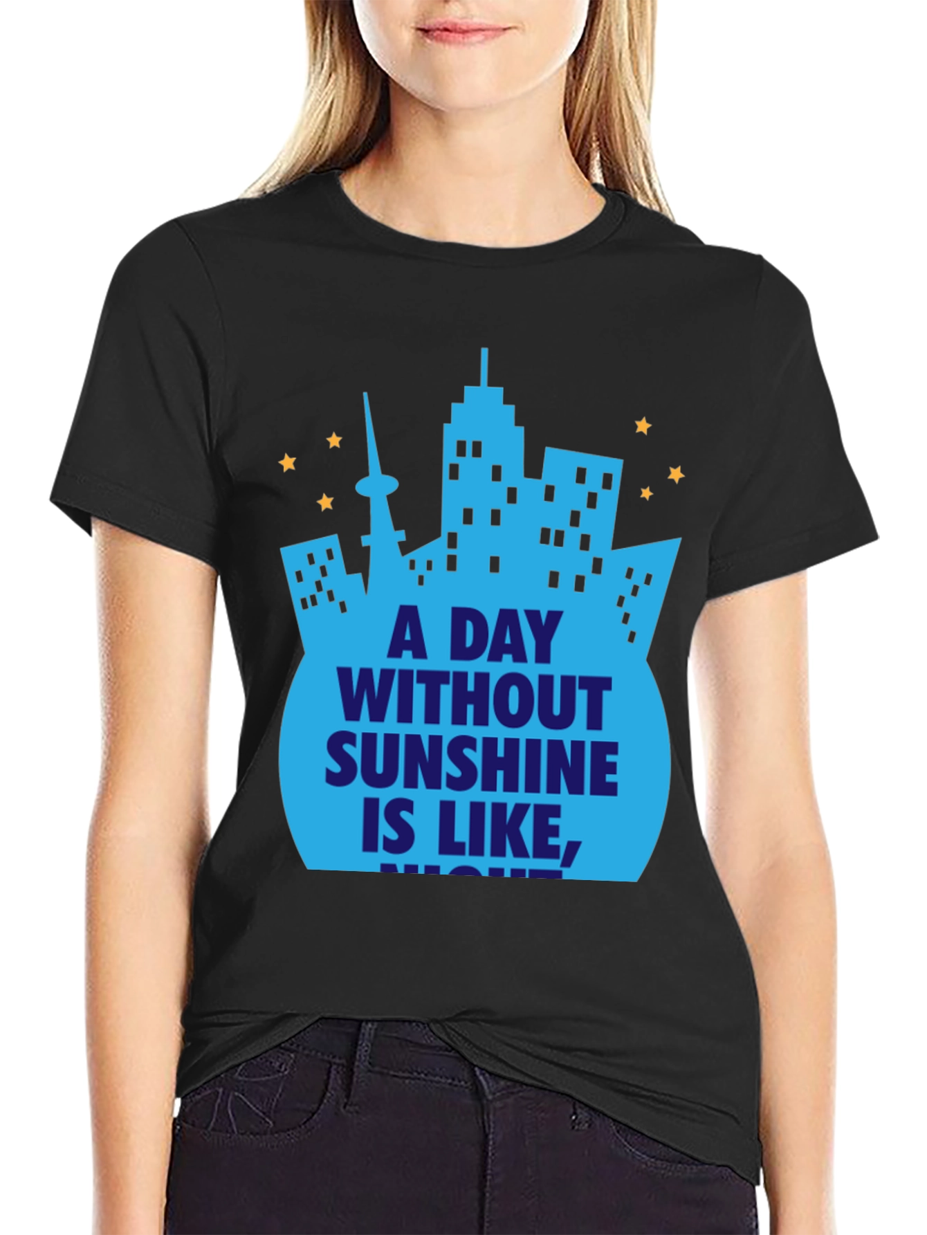 A Day Without Sunshine T-Shirt - City Skyline Design