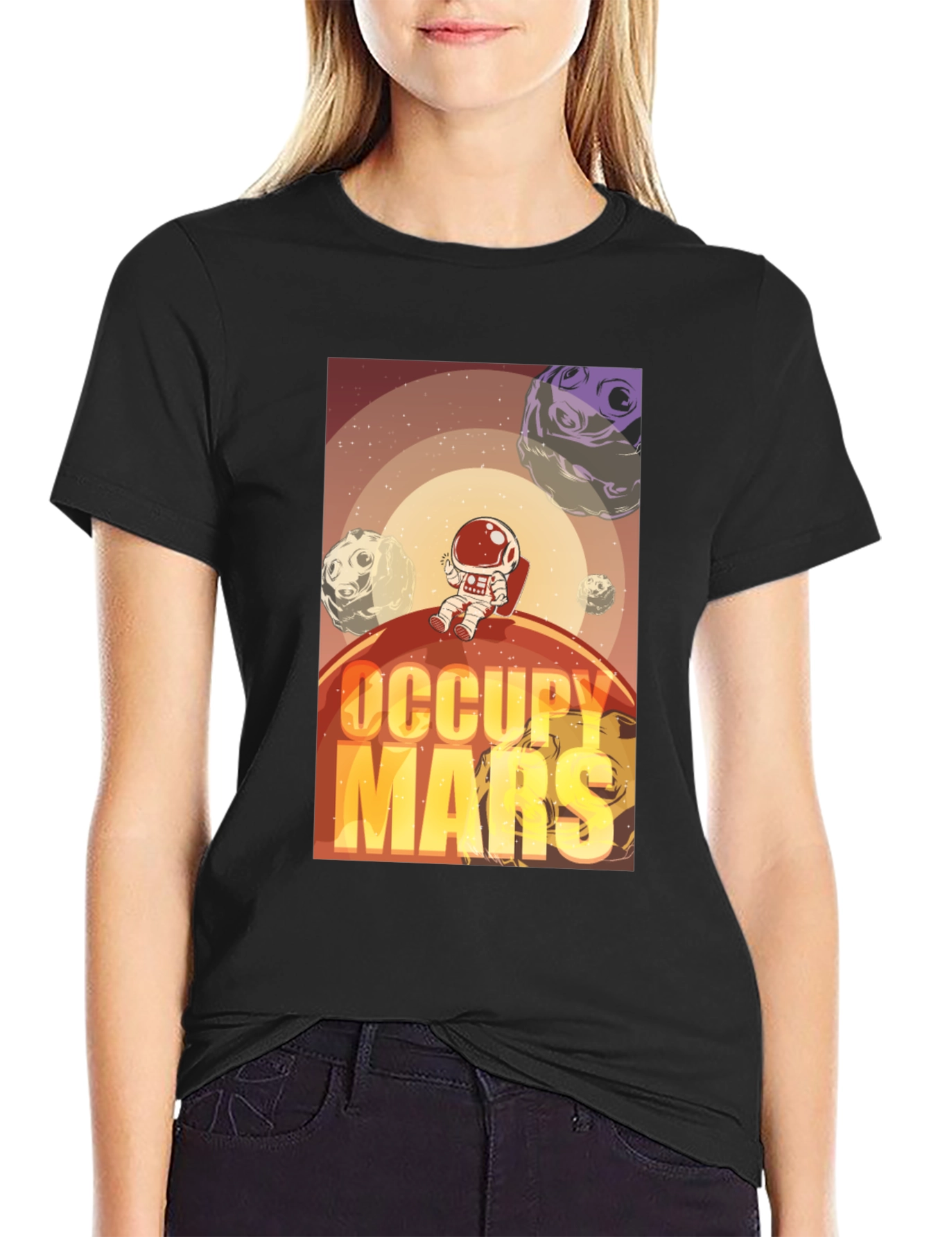 Occupy Mars Graphic T-Shirt - Space Adventure Tee