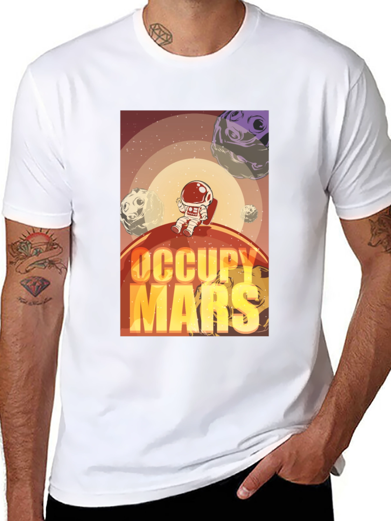 Occupy Mars Graphic T-Shirt - Space Adventure Tee