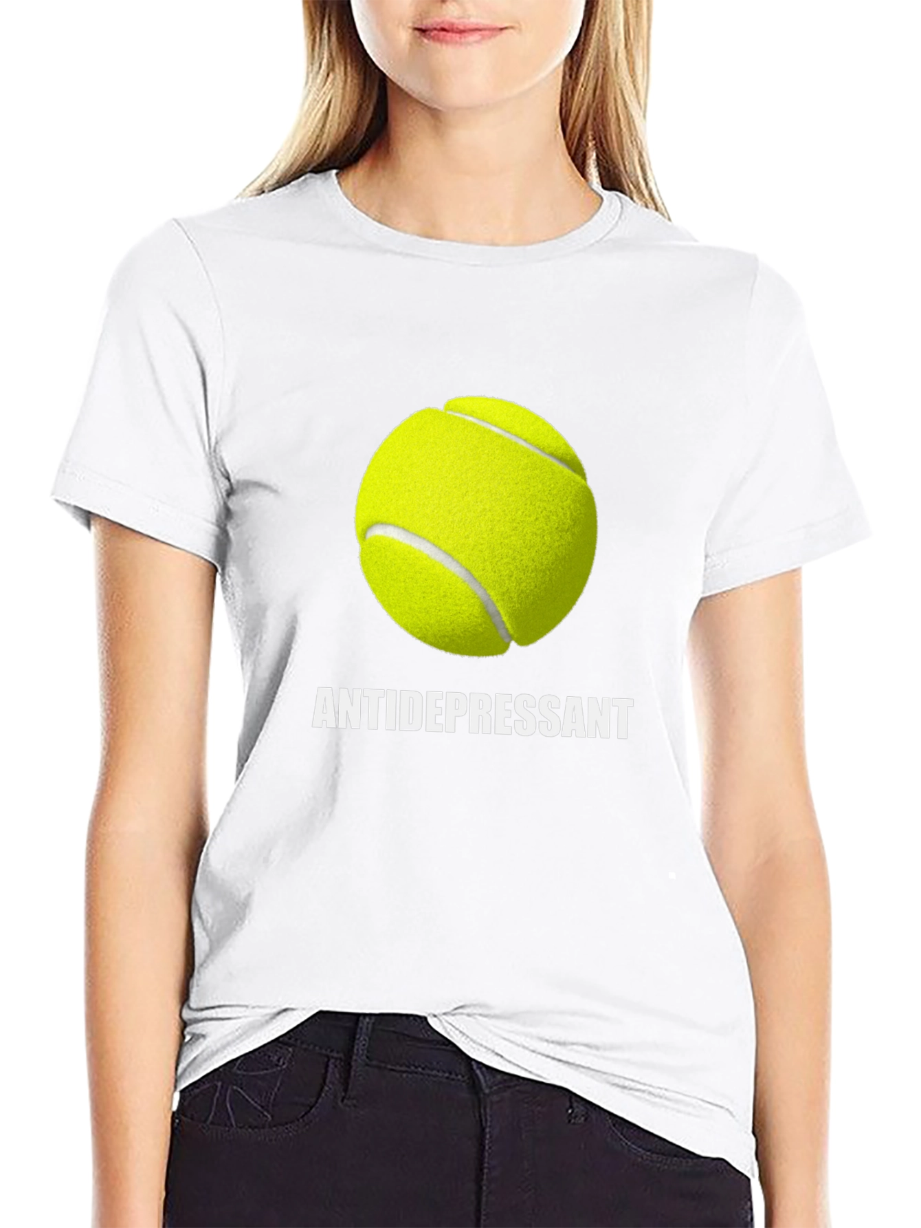 Antidepressant Tennis Ball Graphic T-Shirt