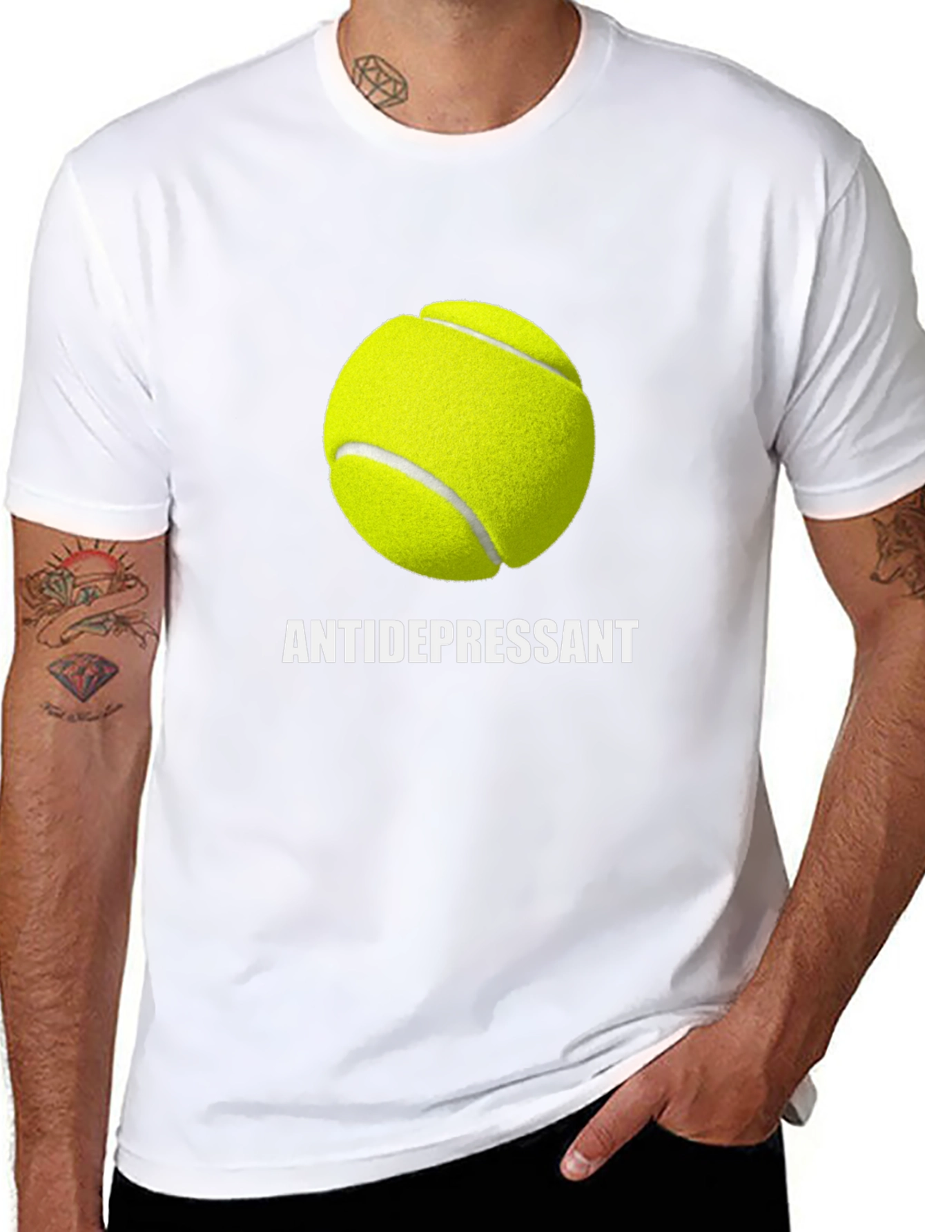 Antidepressant Tennis Ball Graphic T-Shirt