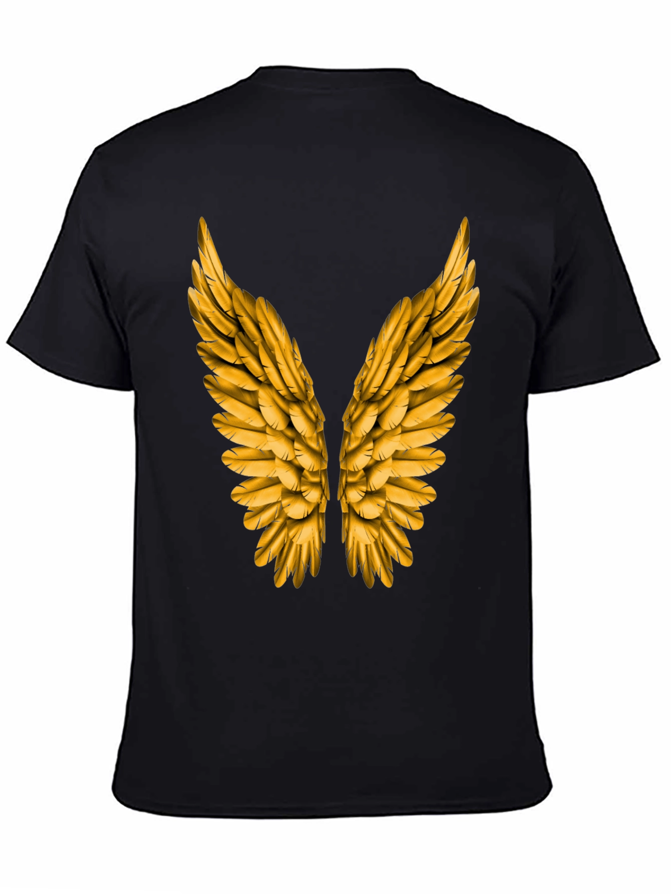 Golden Wings Graphic Tee - Black Short Sleeve