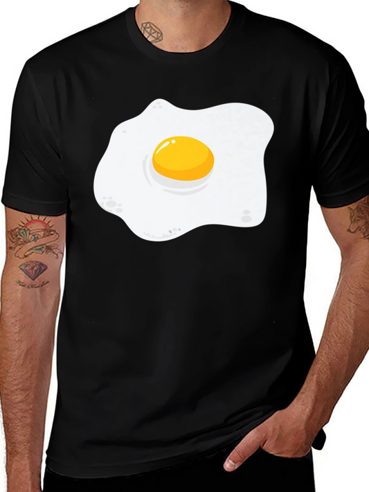 Sunny Side Up Egg Graphic Tee - Casual Comfort