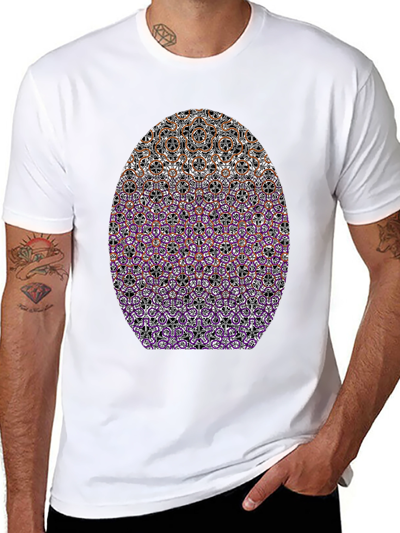Abstract Pattern Graphic T-Shirt - Modern Casual Wear
