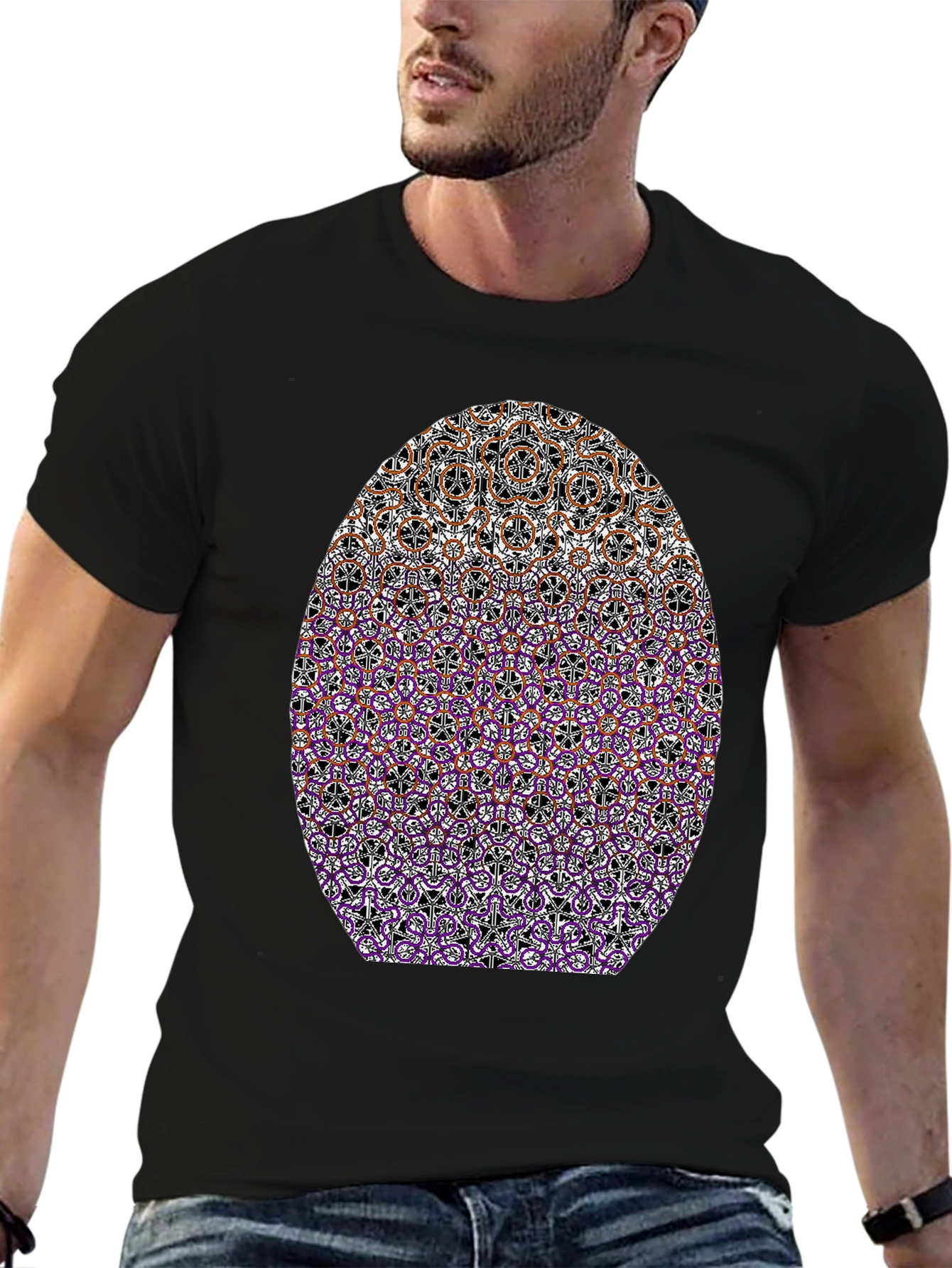 Abstract Pattern Graphic T-Shirt - Modern Casual Wear