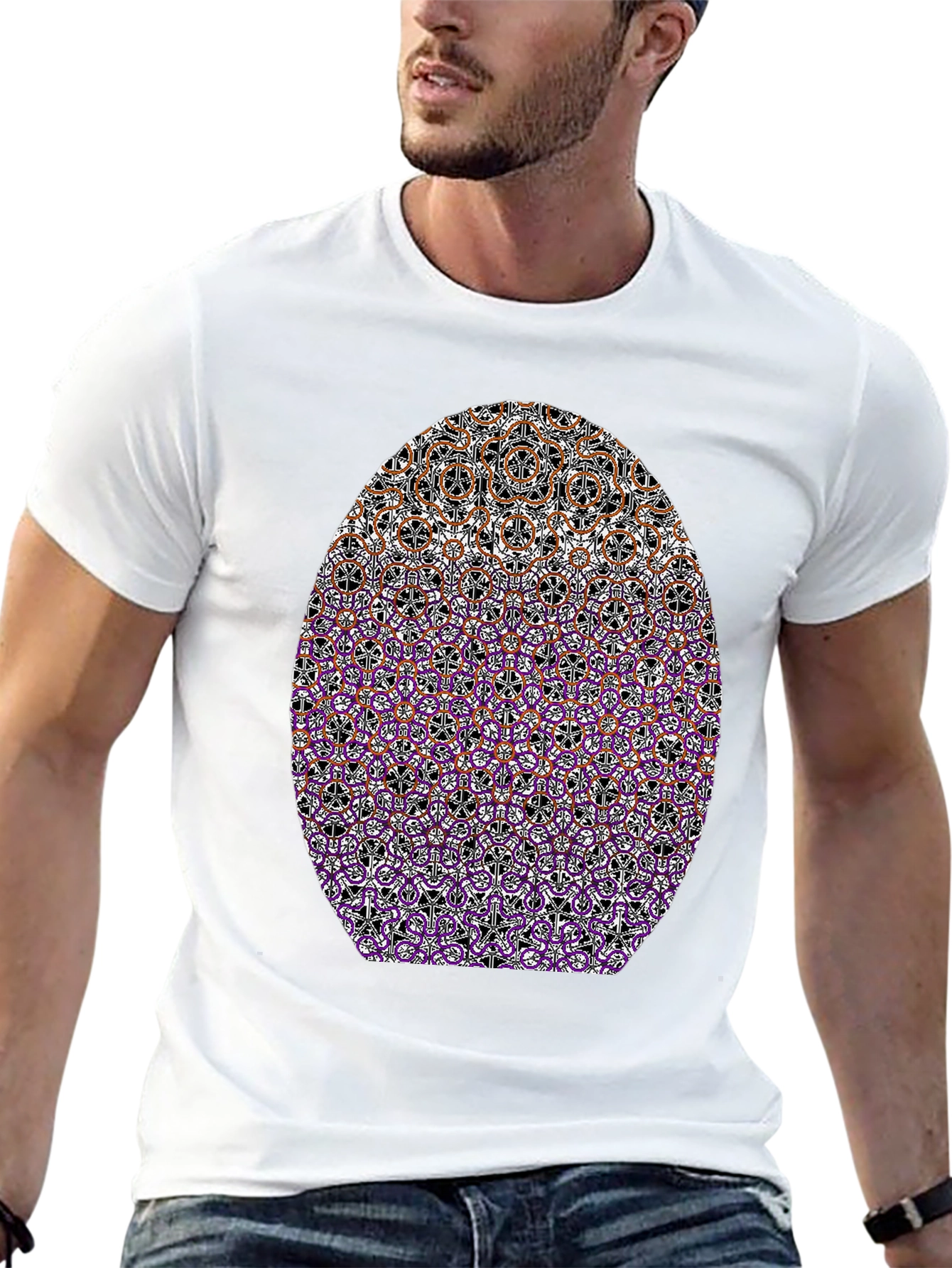 Abstract Pattern Graphic T-Shirt - Modern Casual Wear