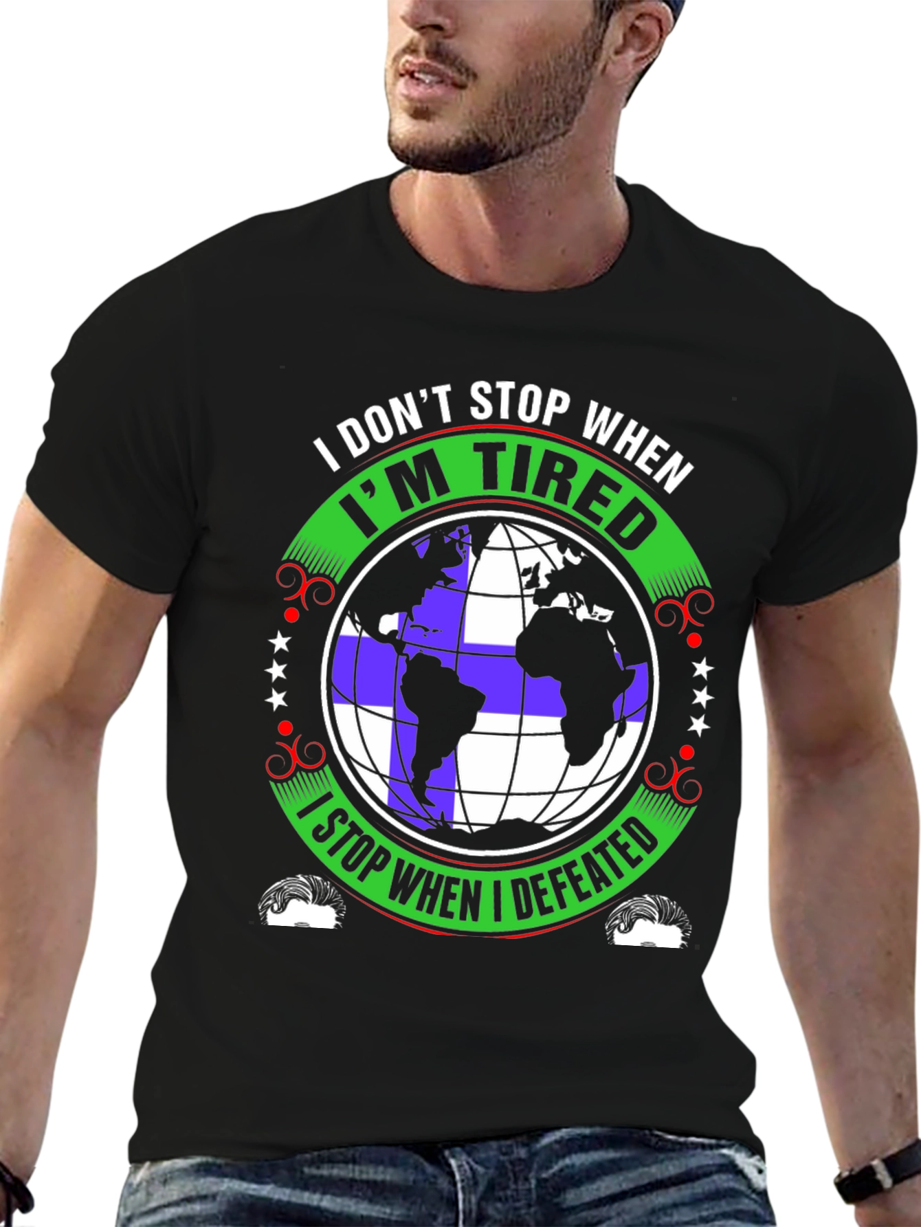 Never Quit Globe T-Shirt