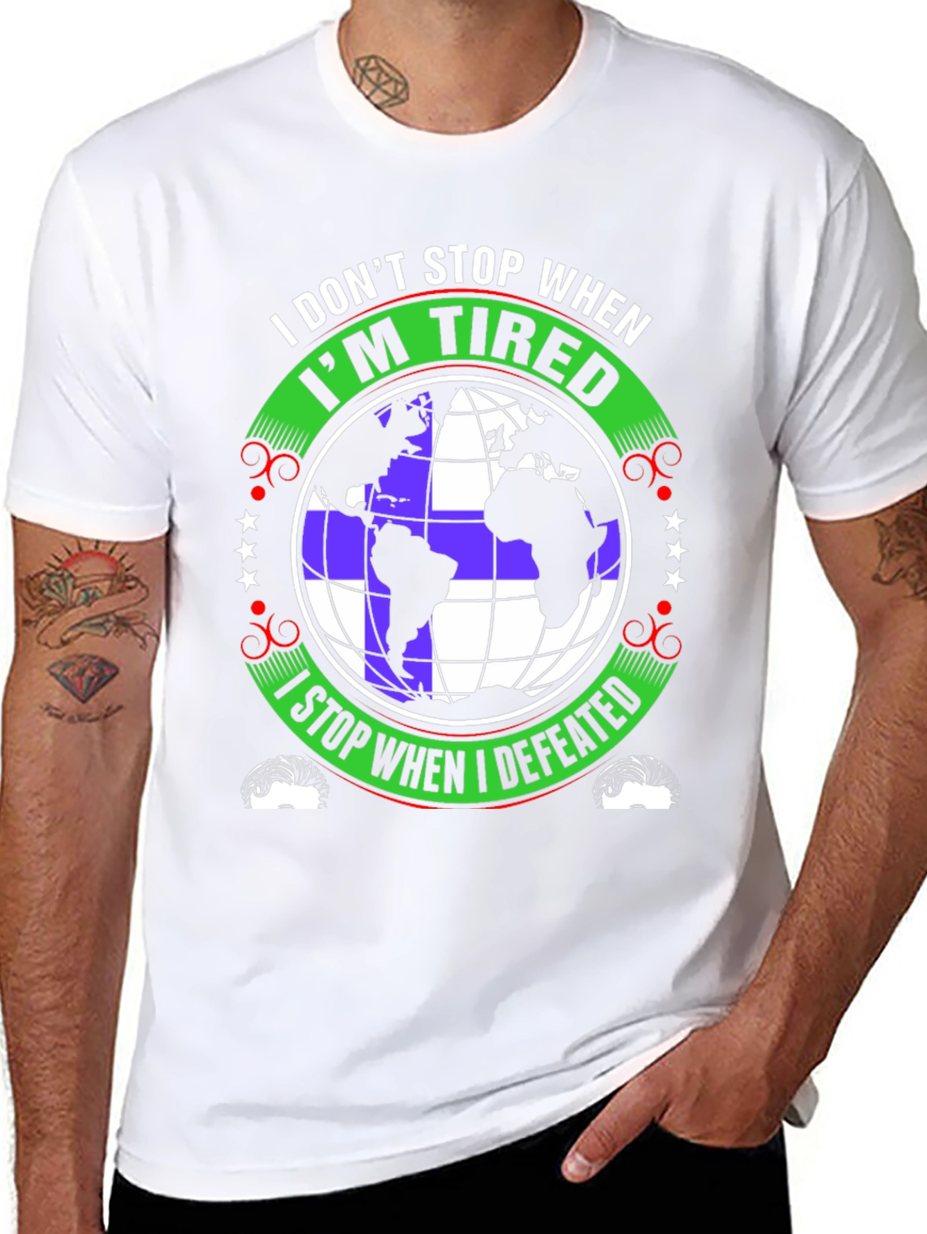 Never Quit Globe T-Shirt