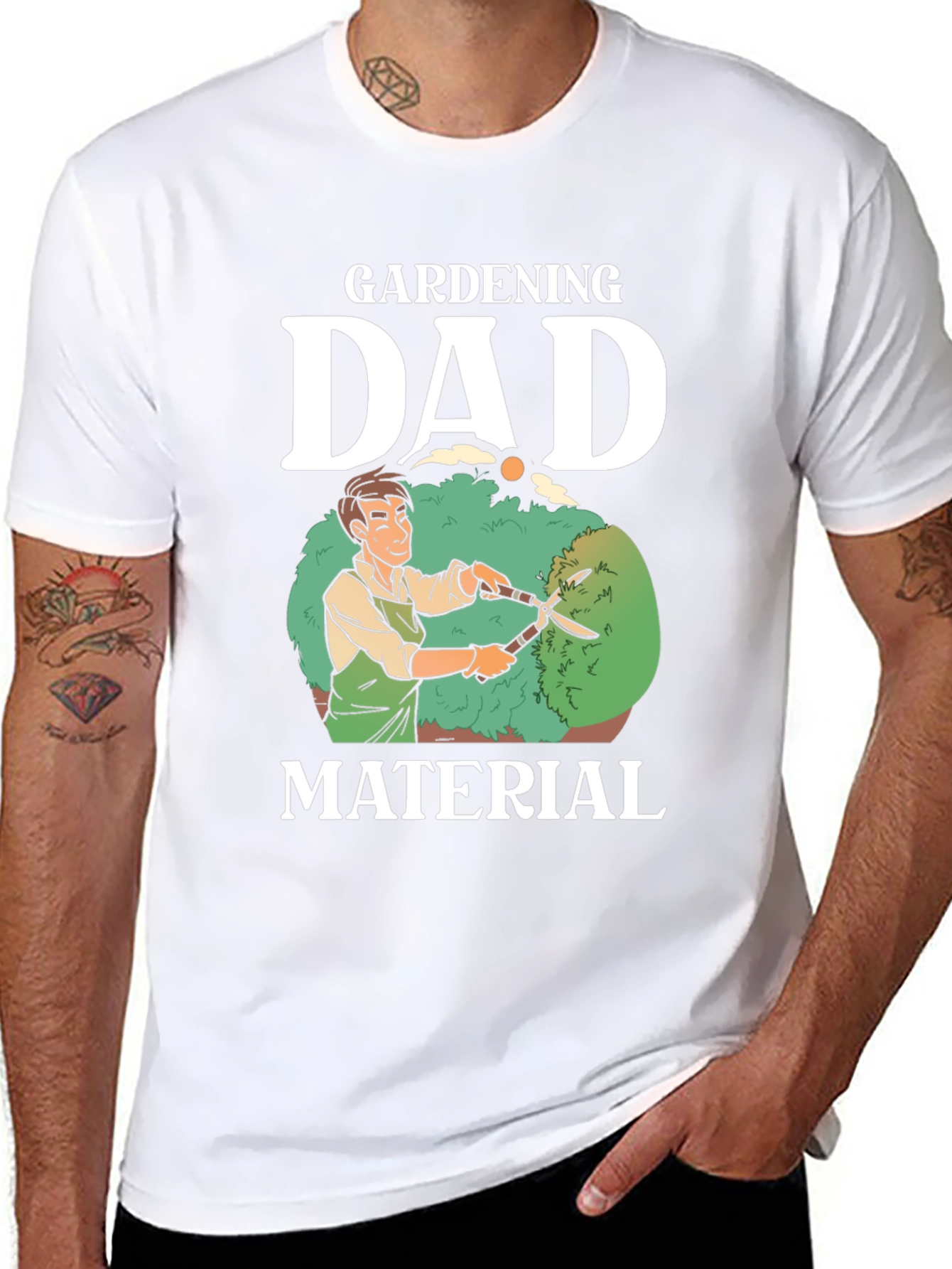 Gardening Dad Material Graphic T-Shirt