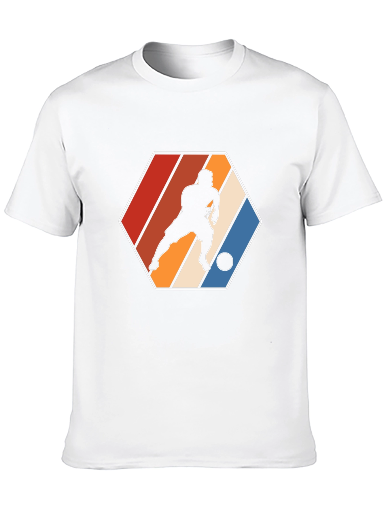 Retro Soccer Player Graphic Tee - Black