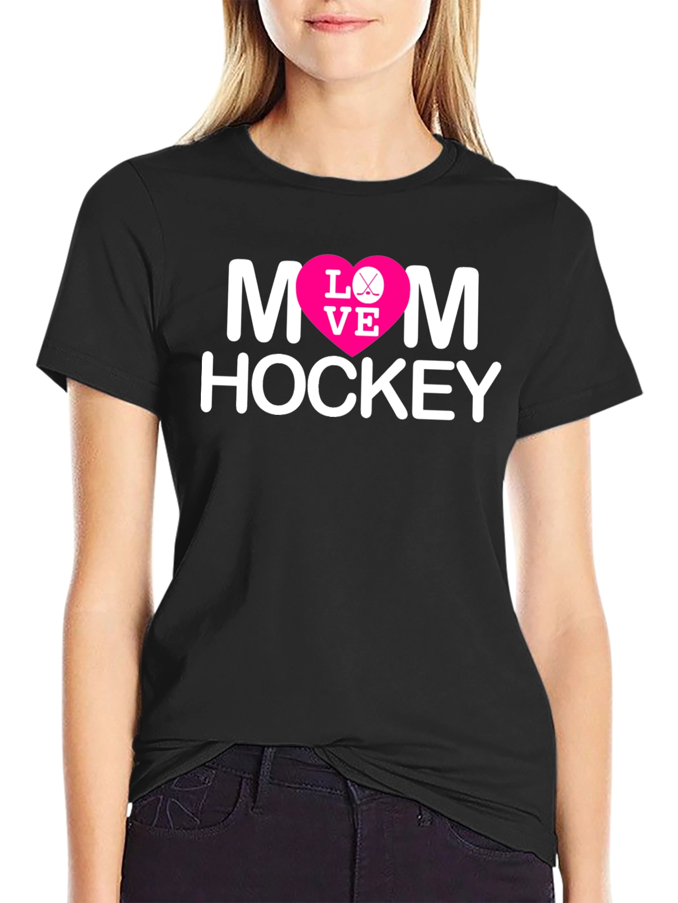Mom Hockey Love Graphic T-Shirt