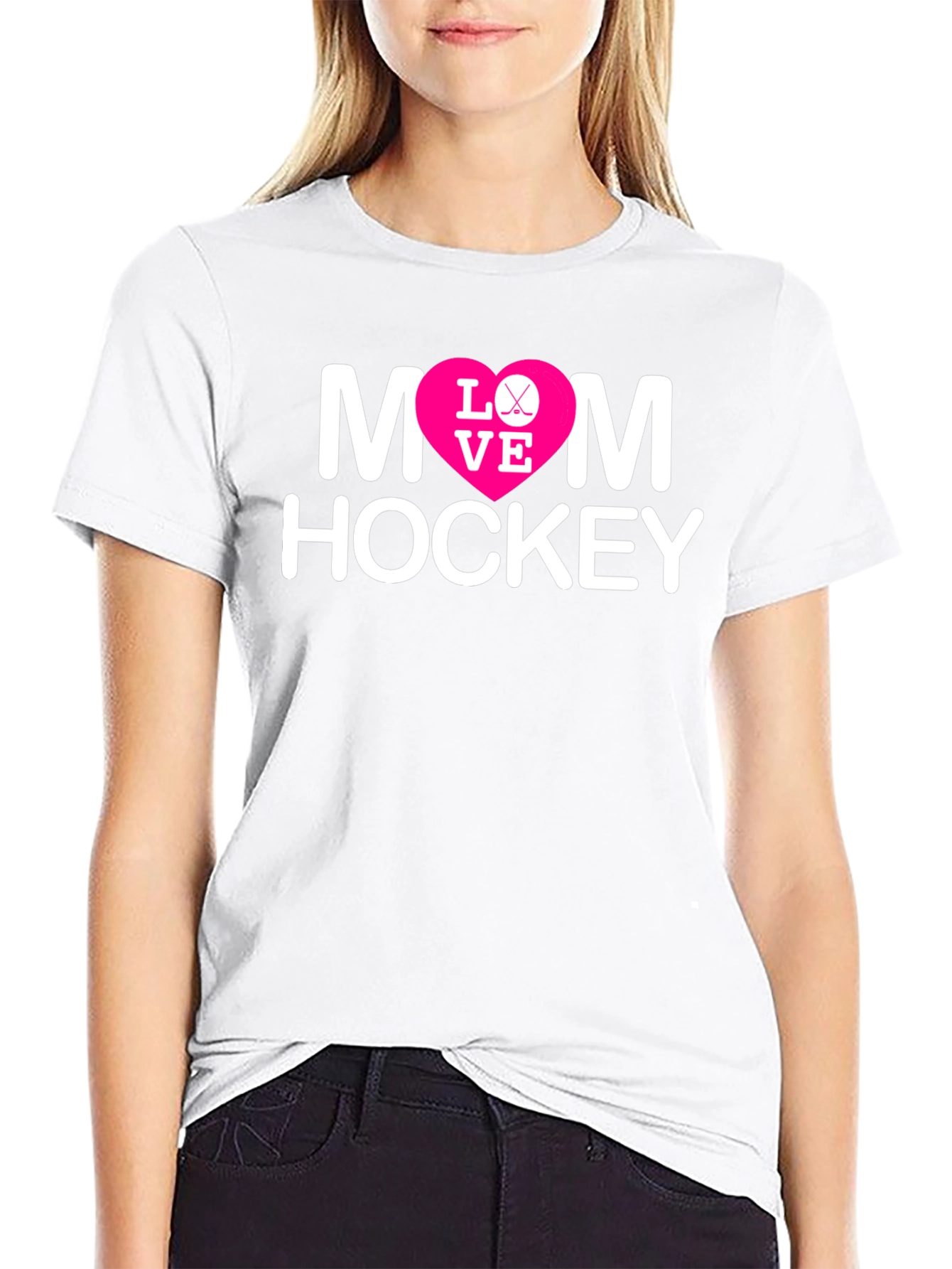 Mom Hockey Love Graphic T-Shirt