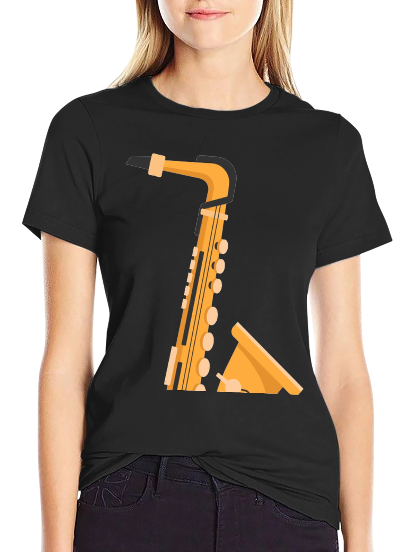 Saxophone Graphic Tee - Musical Instrument T-Shirt
