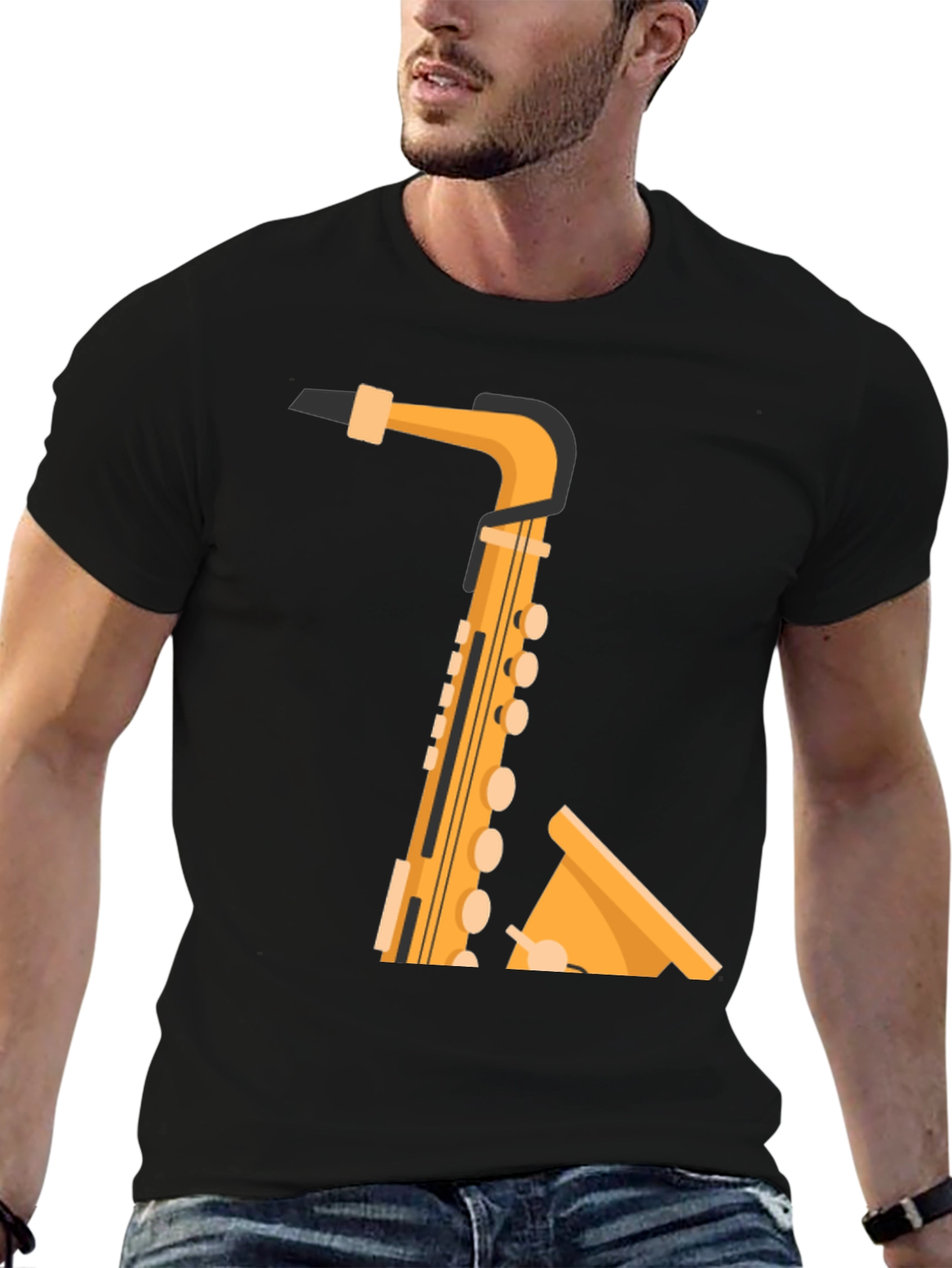 Saxophone Graphic Tee - Musical Instrument T-Shirt