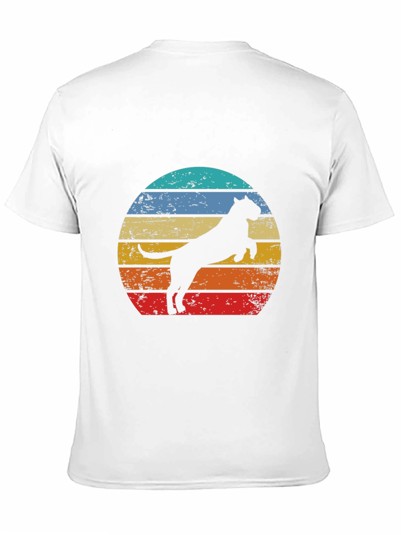 Retro Pitbull Dog Graphic Tee - Black