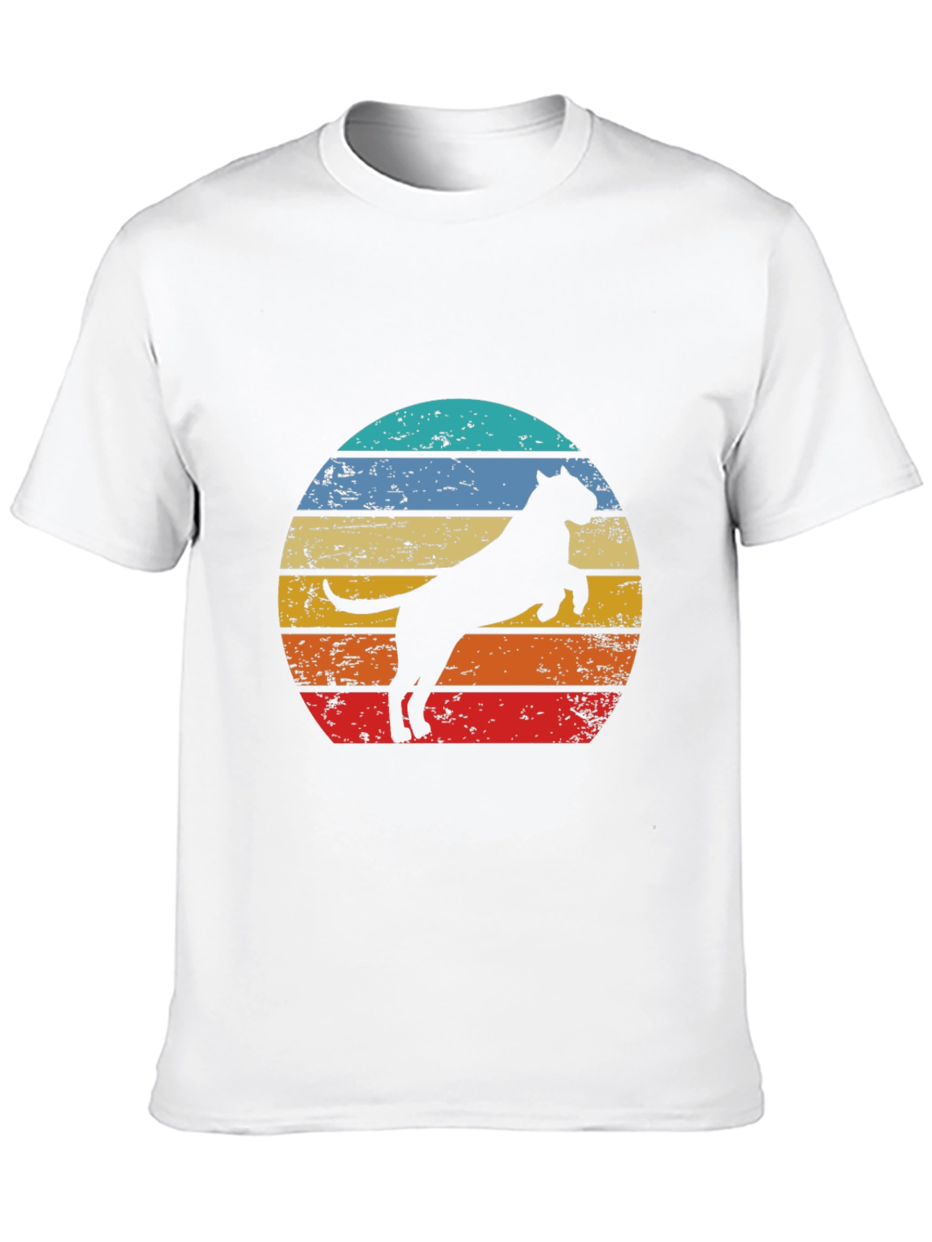 Retro Pitbull Dog Graphic Tee - Black