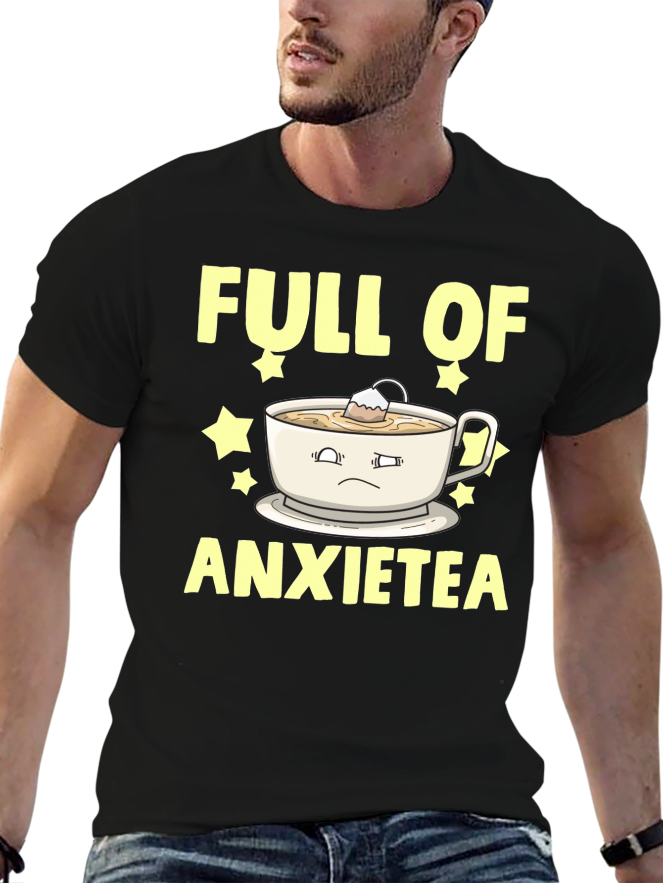Full of Anxietea T-Shirt - Funny Graphic Tee