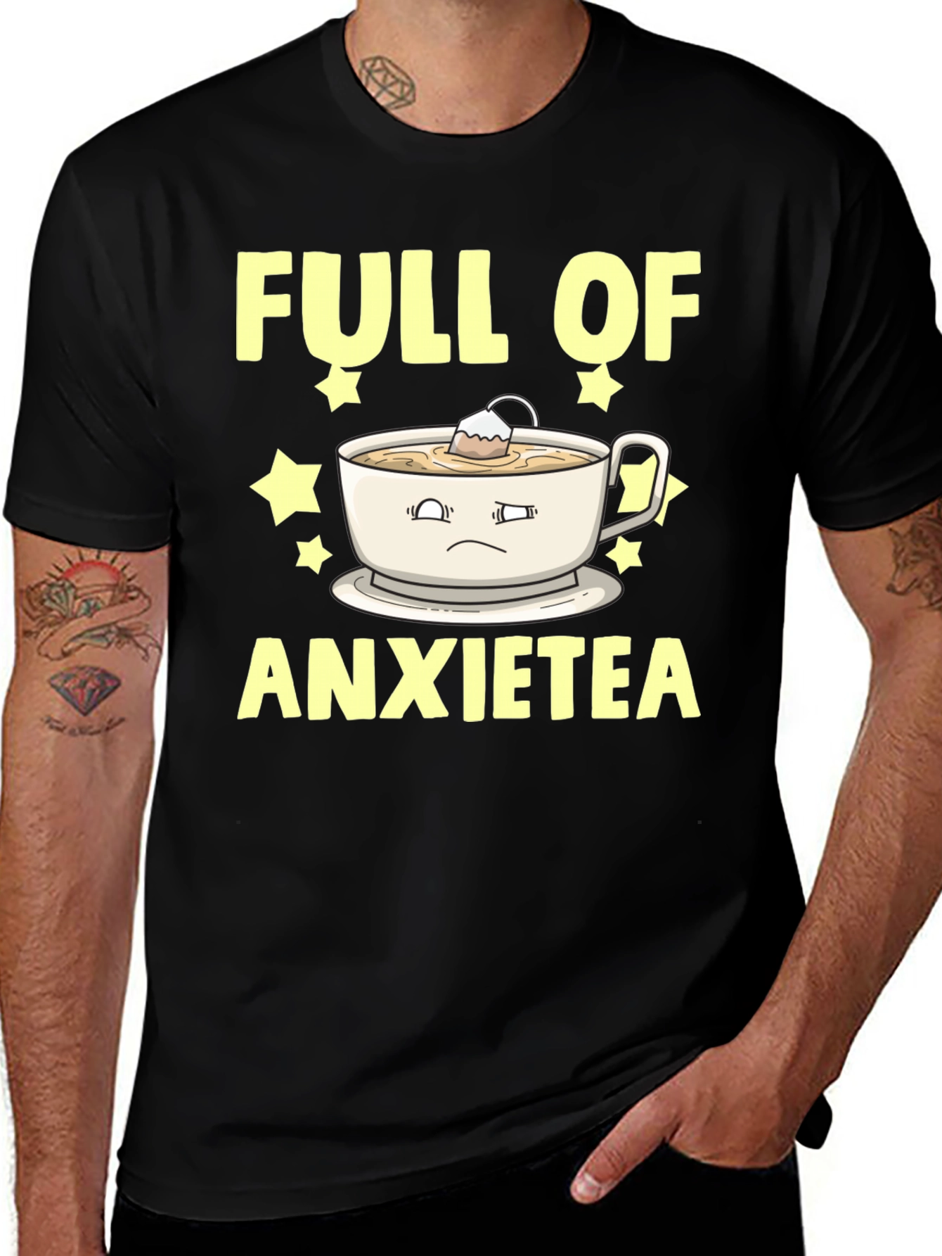 Full of Anxietea T-Shirt - Funny Graphic Tee