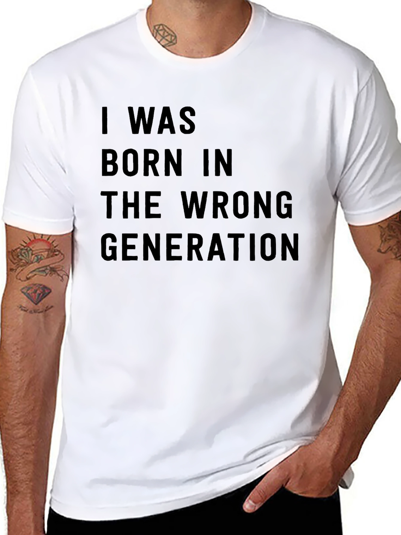 Wrong Generation T-Shirt: Unique Black Cotton Tee