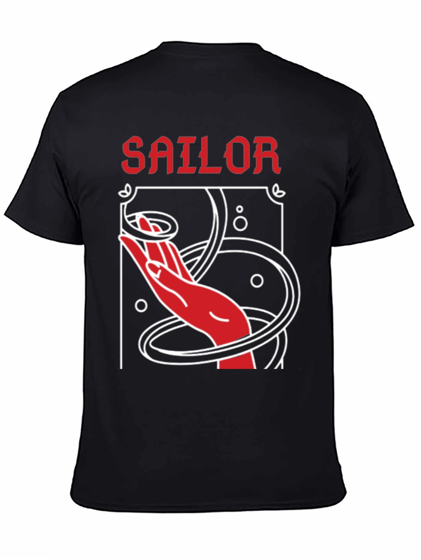 Sailor Hand Graphic Black T-Shirt
