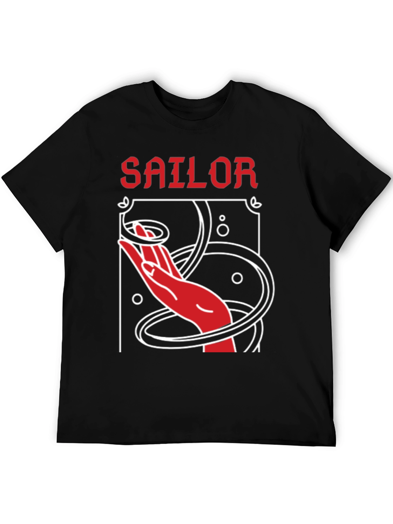 Sailor Hand Graphic Black T-Shirt