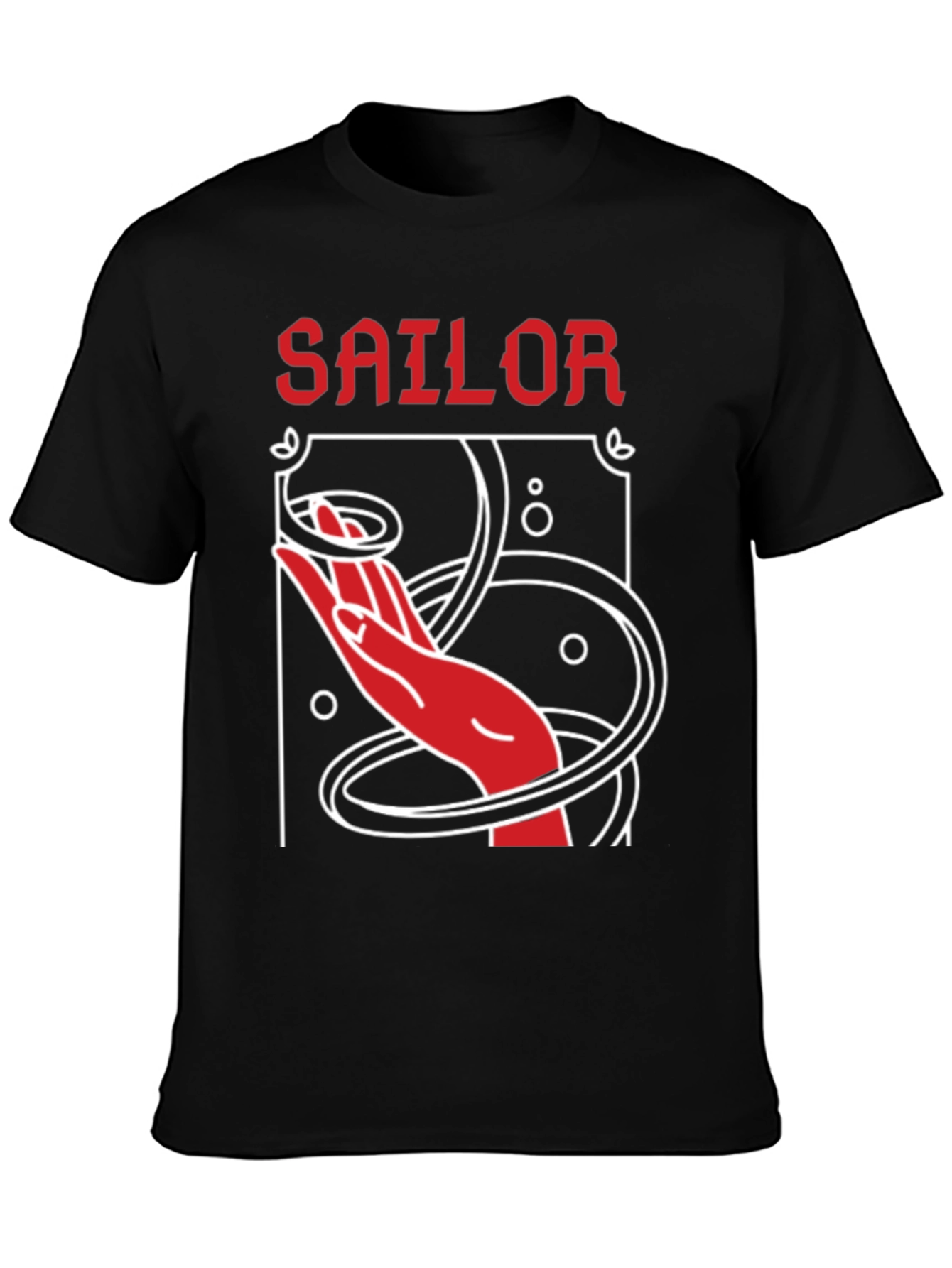 Sailor Hand Graphic Black T-Shirt