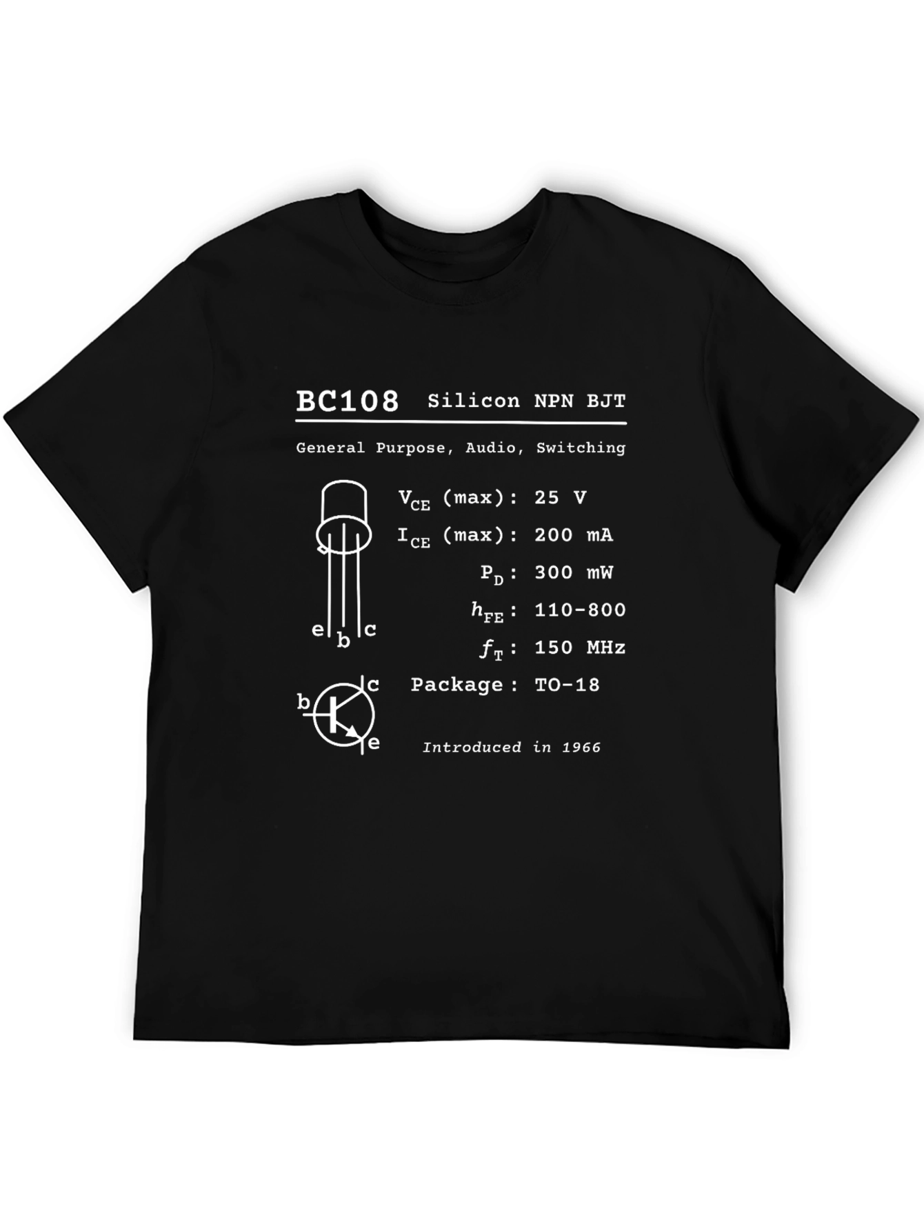 BC108 Transistor T-Shirt - Geeky Tech Tee
