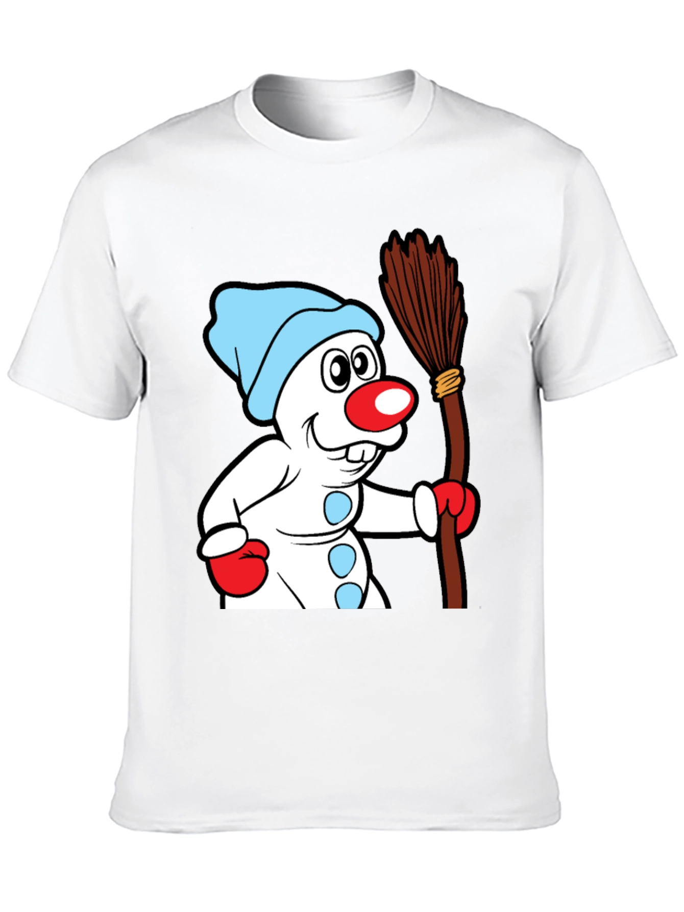Whimsical Snowman Graphic Tee - Winter Holiday Cheer
