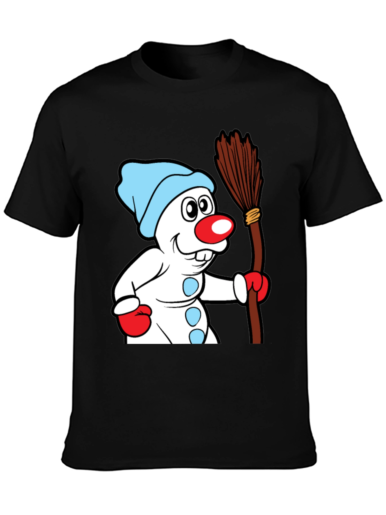 Whimsical Snowman Graphic Tee - Winter Holiday Cheer