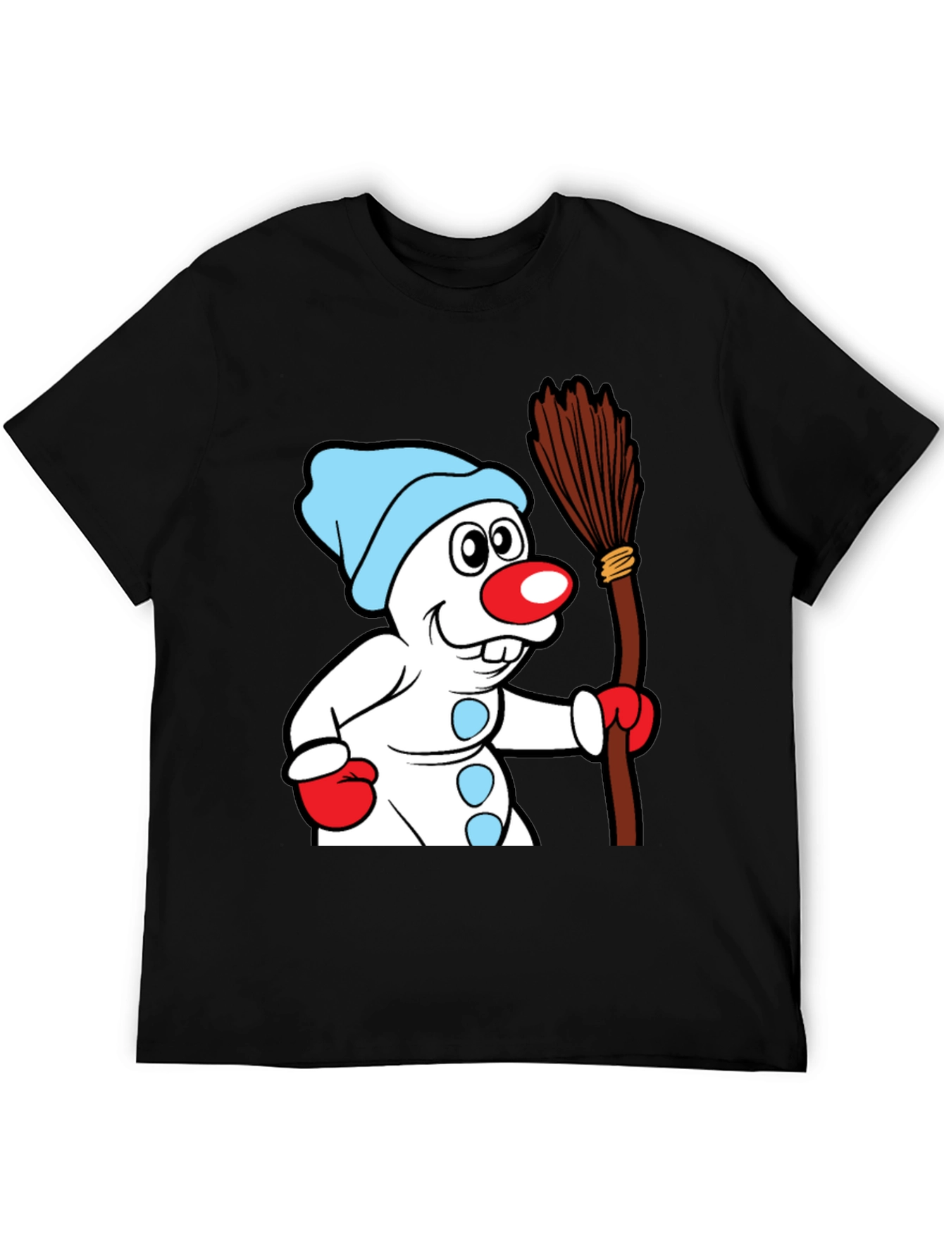 Whimsical Snowman Graphic Tee - Winter Holiday Cheer