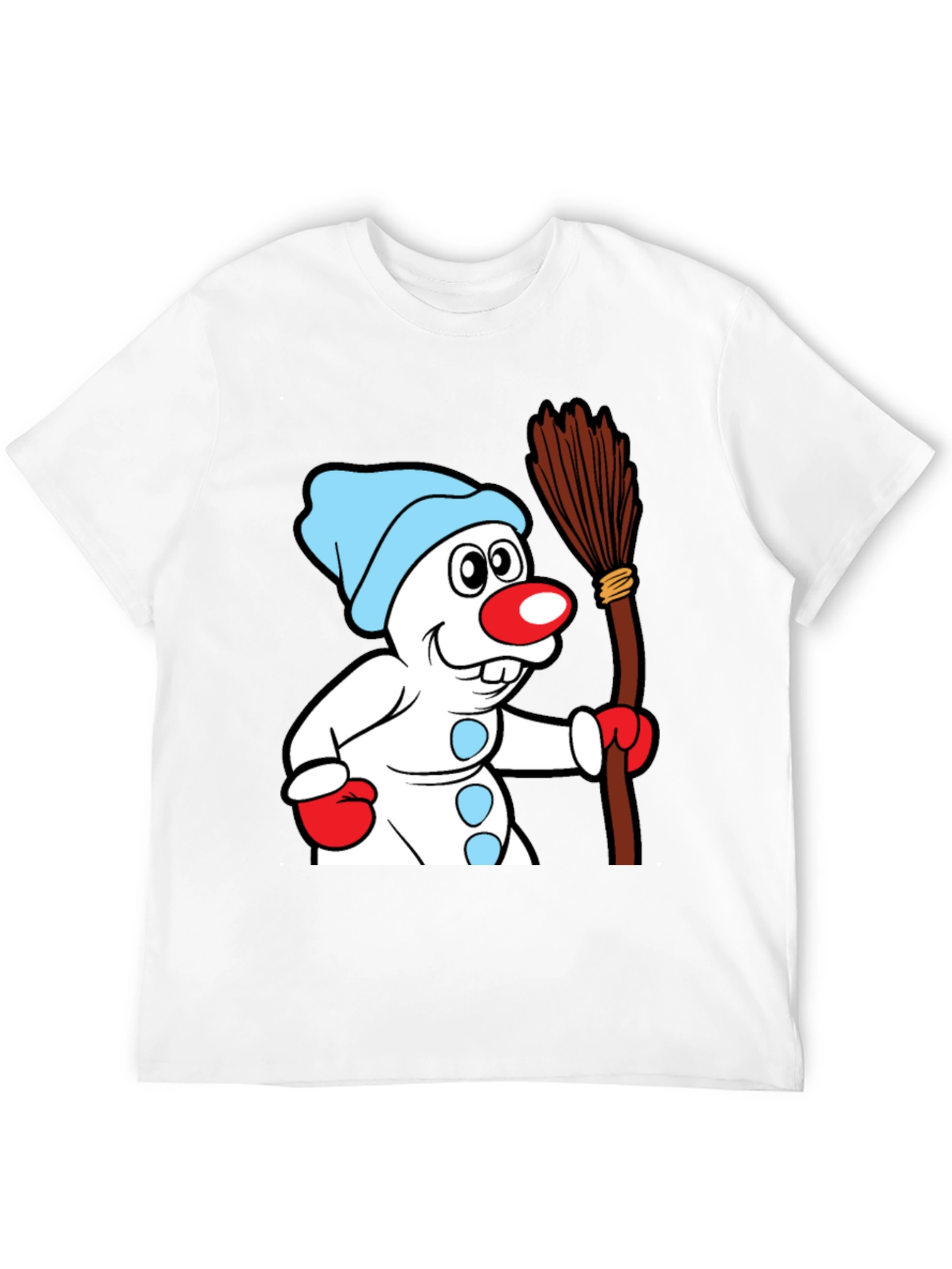 Whimsical Snowman Graphic Tee - Winter Holiday Cheer