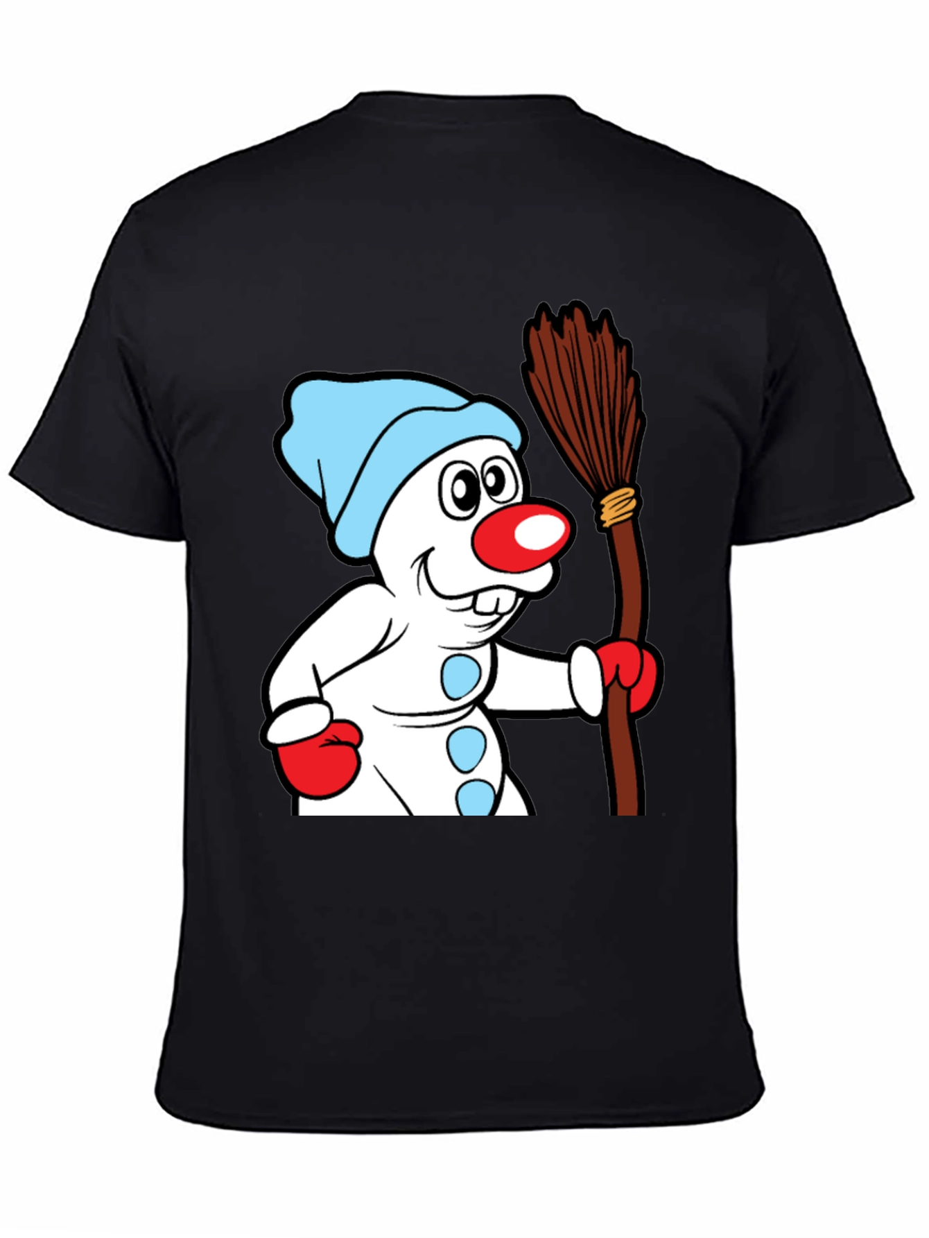 Whimsical Snowman Graphic Tee - Winter Holiday Cheer