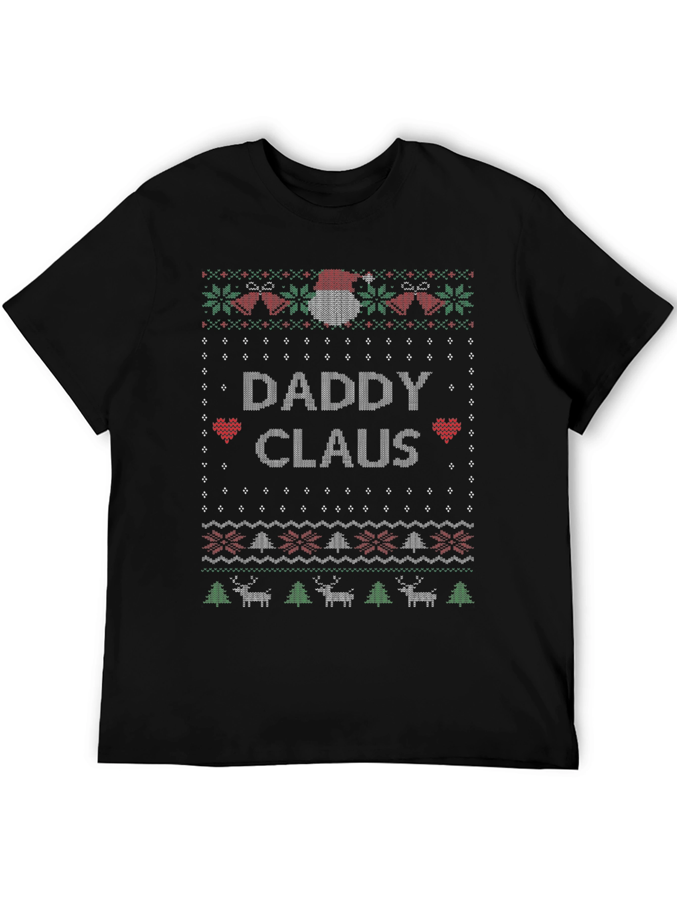 Daddy Claus Christmas Sweater Knit Style T-Shirt