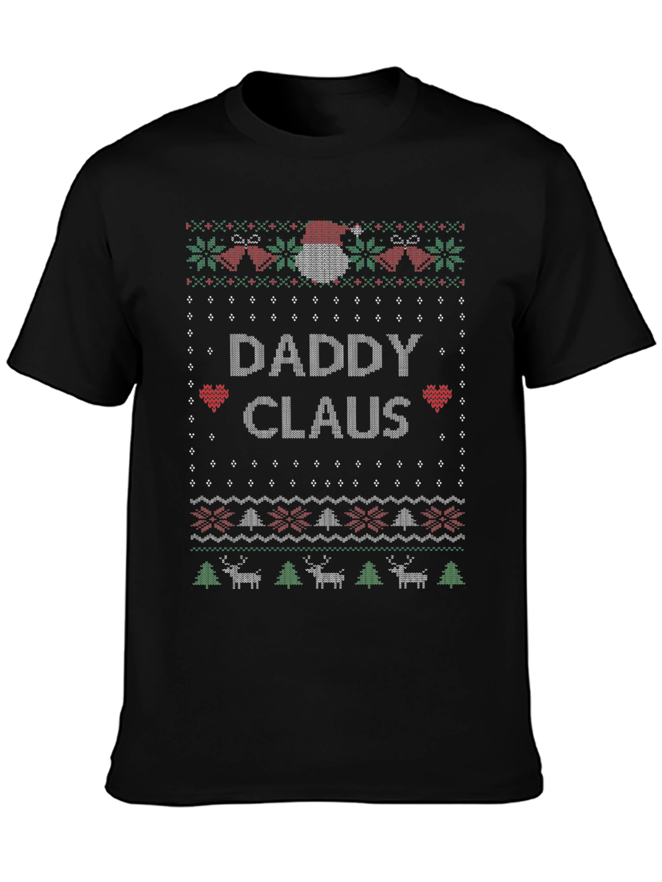 Daddy Claus Christmas Sweater Knit Style T-Shirt