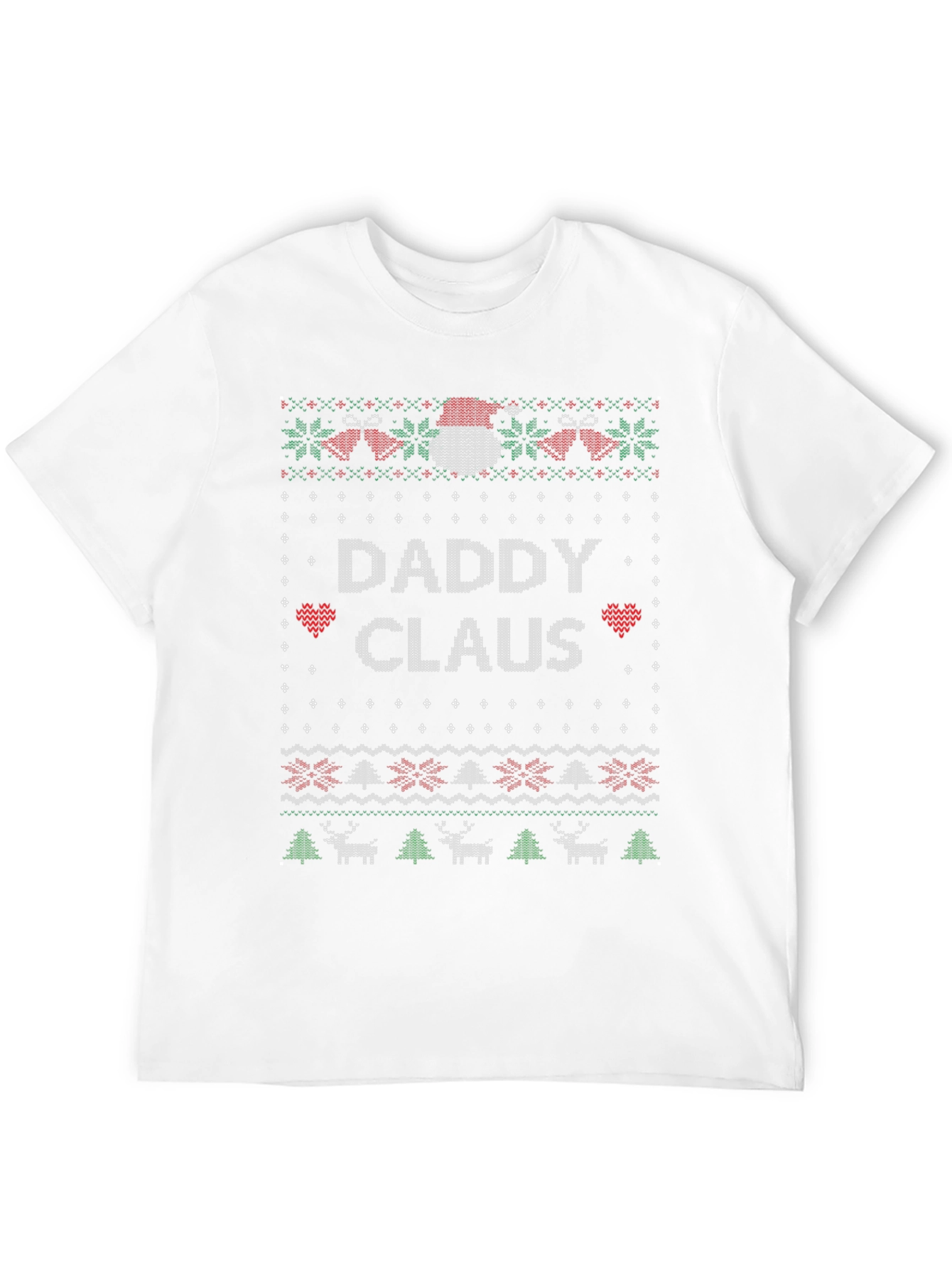 Daddy Claus Christmas Sweater Knit Style T-Shirt